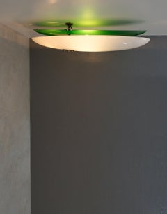 Deckenleuchte im Einbaubeleuchtungsstil Angelo Lelii Lucite Messing, Italien 1960