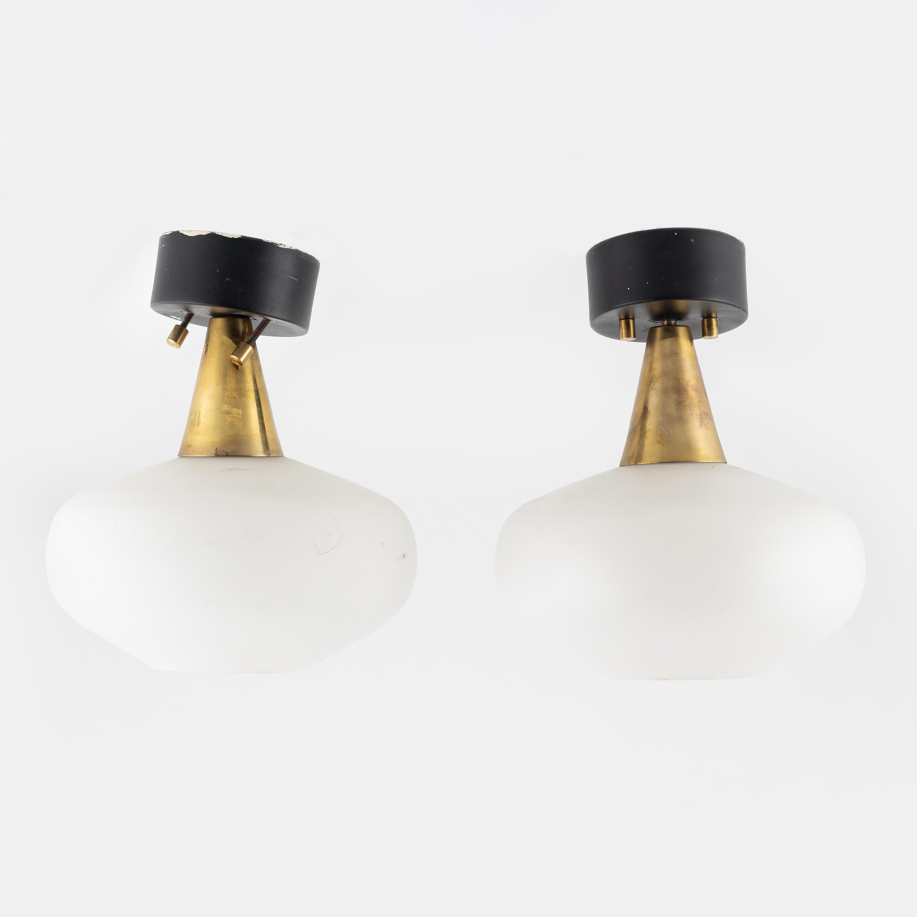 Swedish Ceiling Light Lisa Johansson-pape Style, Sweden 1950s