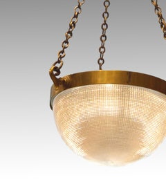 Ceiling Light, Glass, Metal, 20th Century