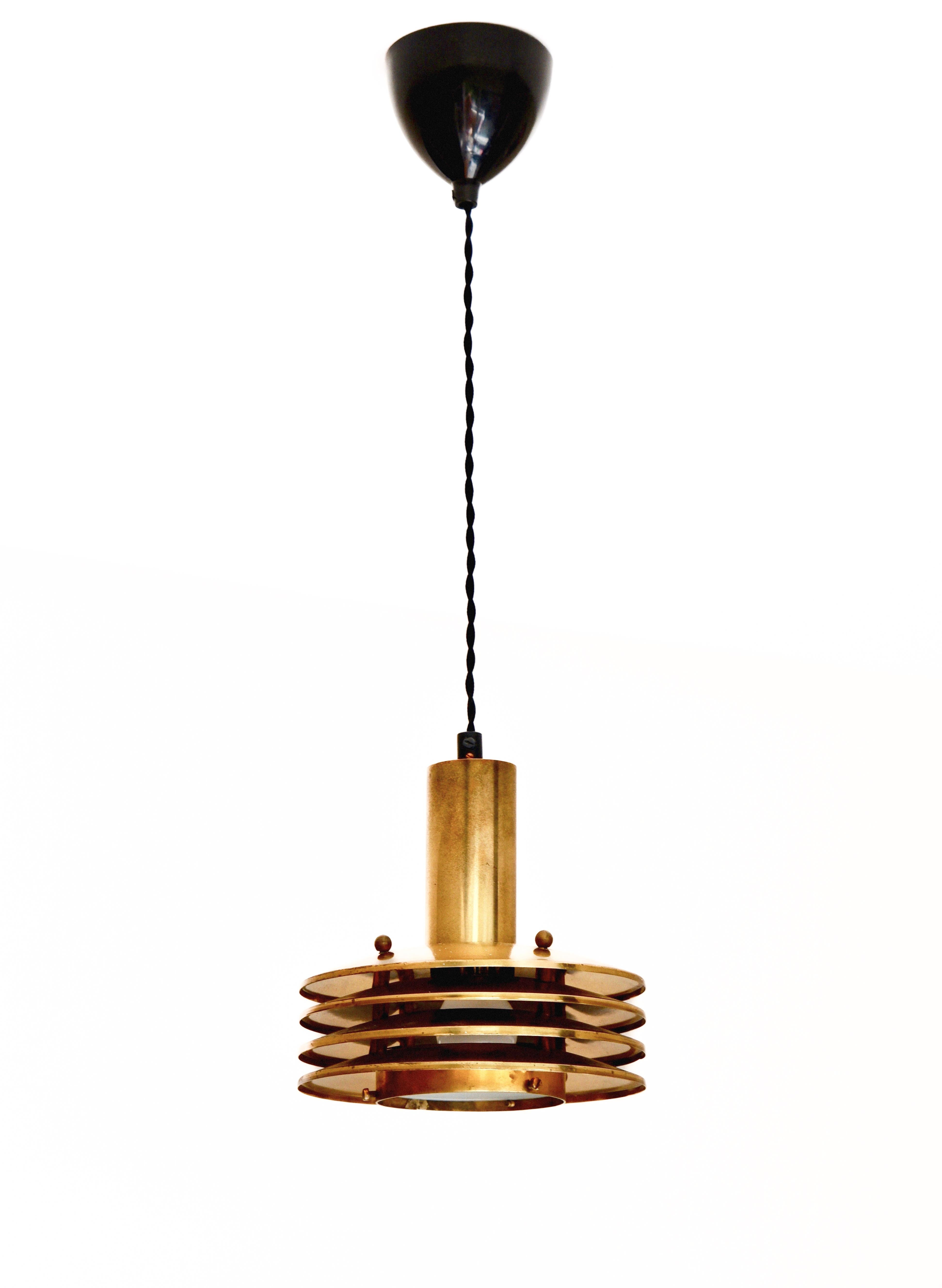 Late 20th Century Ceiling light in brass designed by Kari Ruokonen circa 1960. For Sale