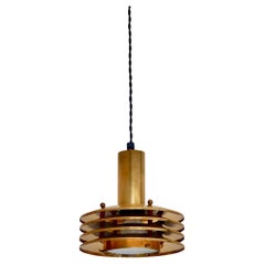 Ceiling light in brass designed by Kari Ruokonen circa 1960.