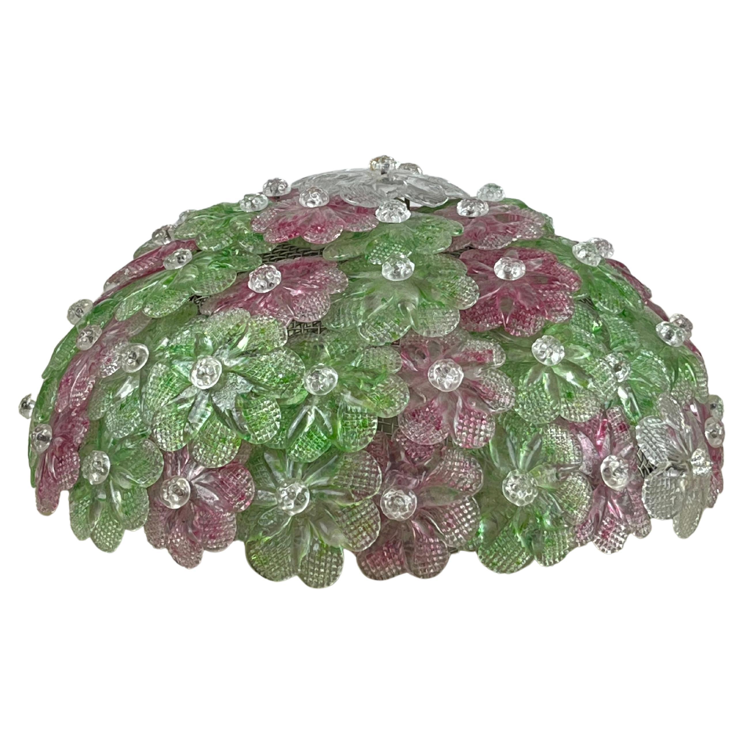 Mid-Century Colored Murano Glass Ceiling Light Attributed to Archimede Seguso 