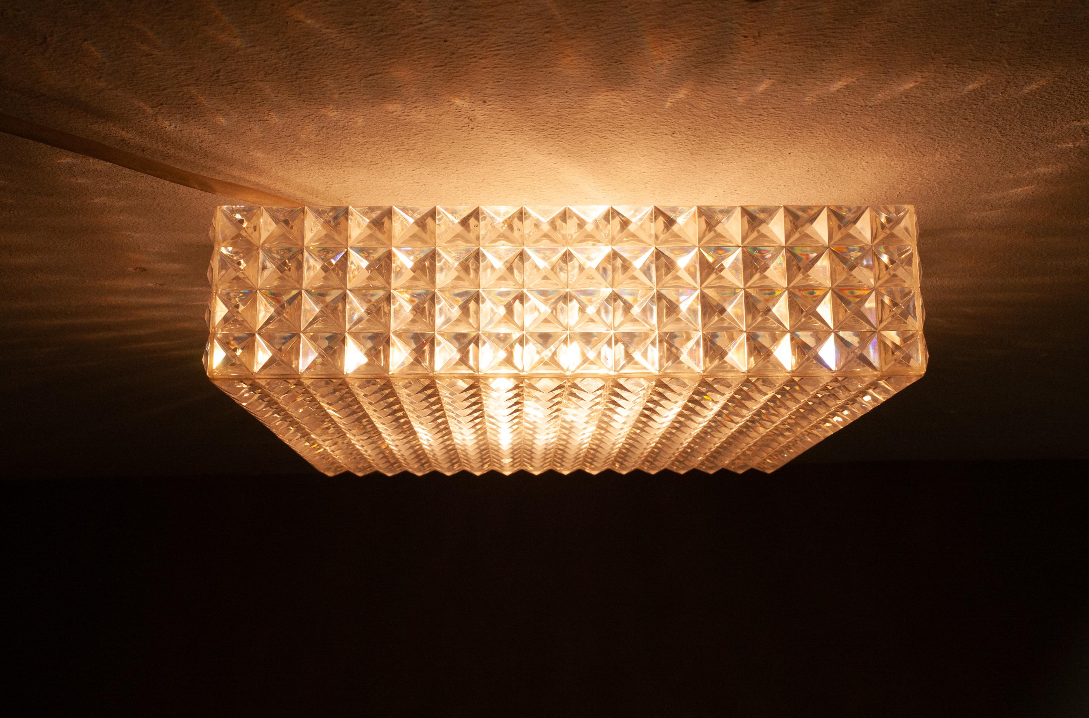Ceiling Light Model Diamant by Aloys Gangkofner for Erco, 1970s In Good Condition In Den Haag, NL