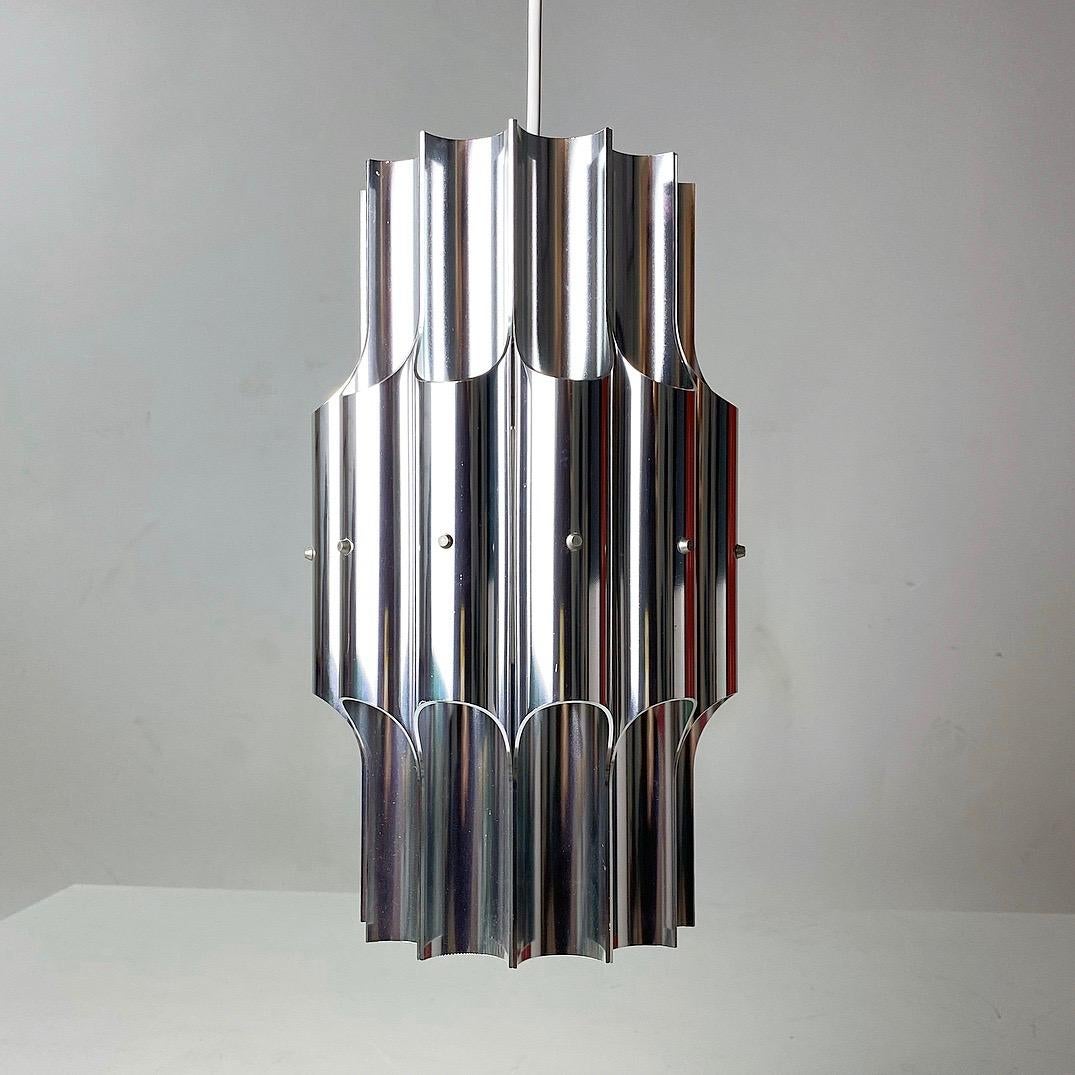 Aluminum Ceiling Light Pan by Bent Karlby for Lyfa, Denmark, 1960s