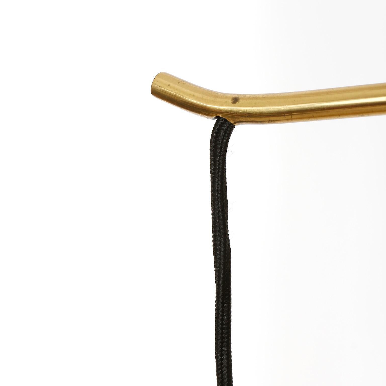 Ceiling Light 'POLKA' by J.T. Kalmar, Brass Parchment Shades, 1960s In Excellent Condition In Hausmannstätten, AT