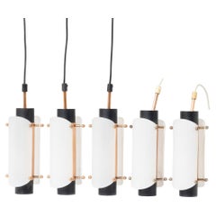 Ceiling light steel copper plexiglass Denmark 1960