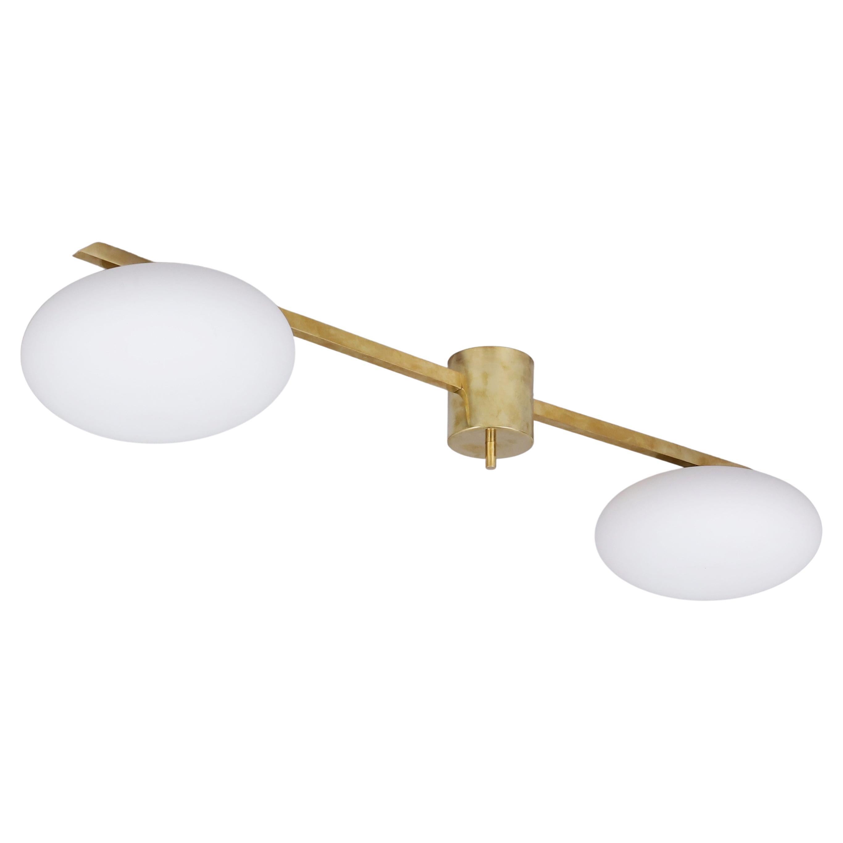 Ceiling Light in Angelo Lelli style "2 luna " Italy 1990/2000s For Sale