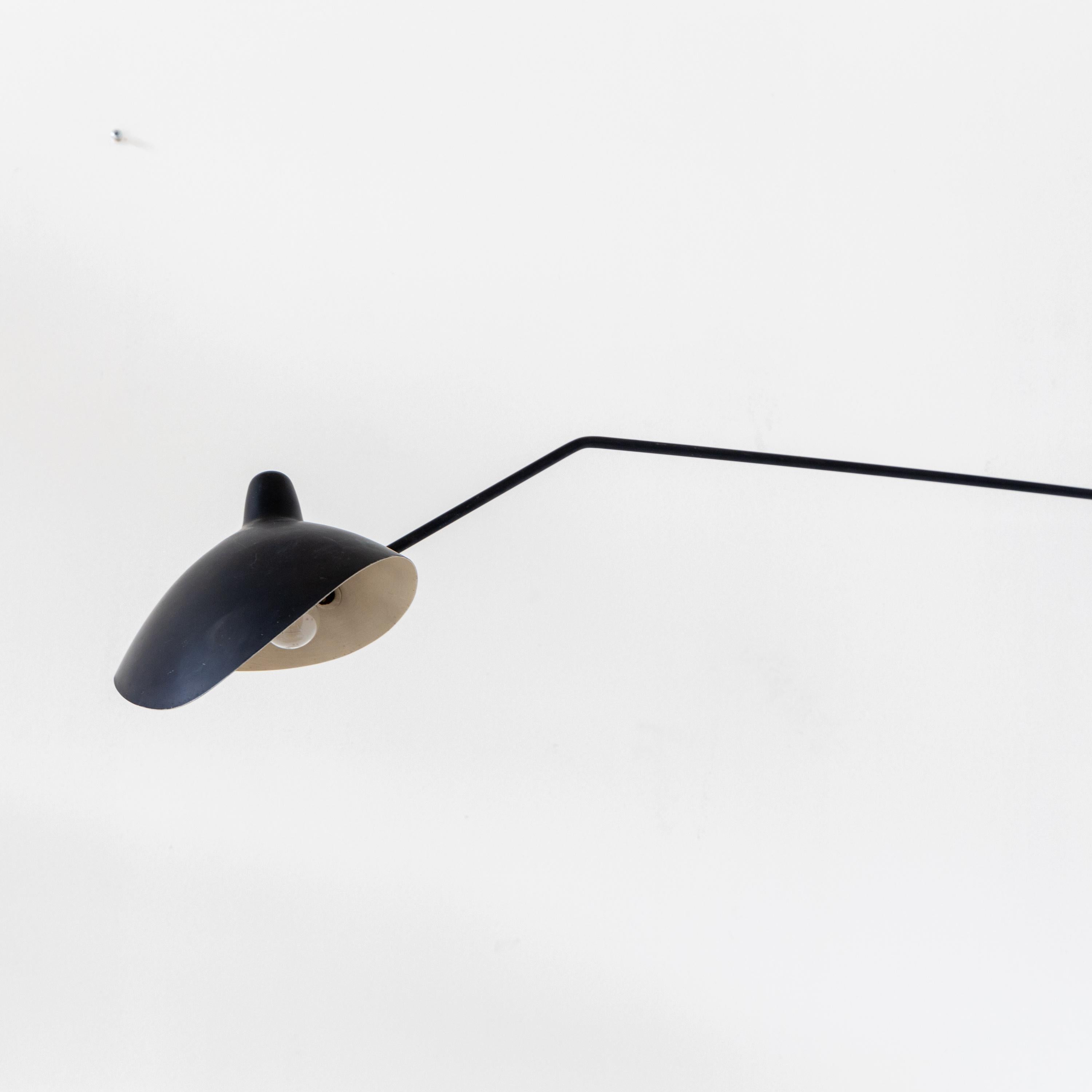 Ceiling Light with Three Pivoting Arms by Serge Mouille In Good Condition For Sale In New York, NY