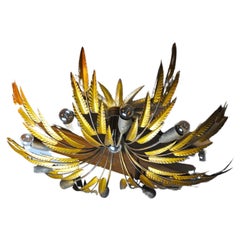 Ceiling Light XXL Sun Ferroarte, 11 Lights, Spain, 1960