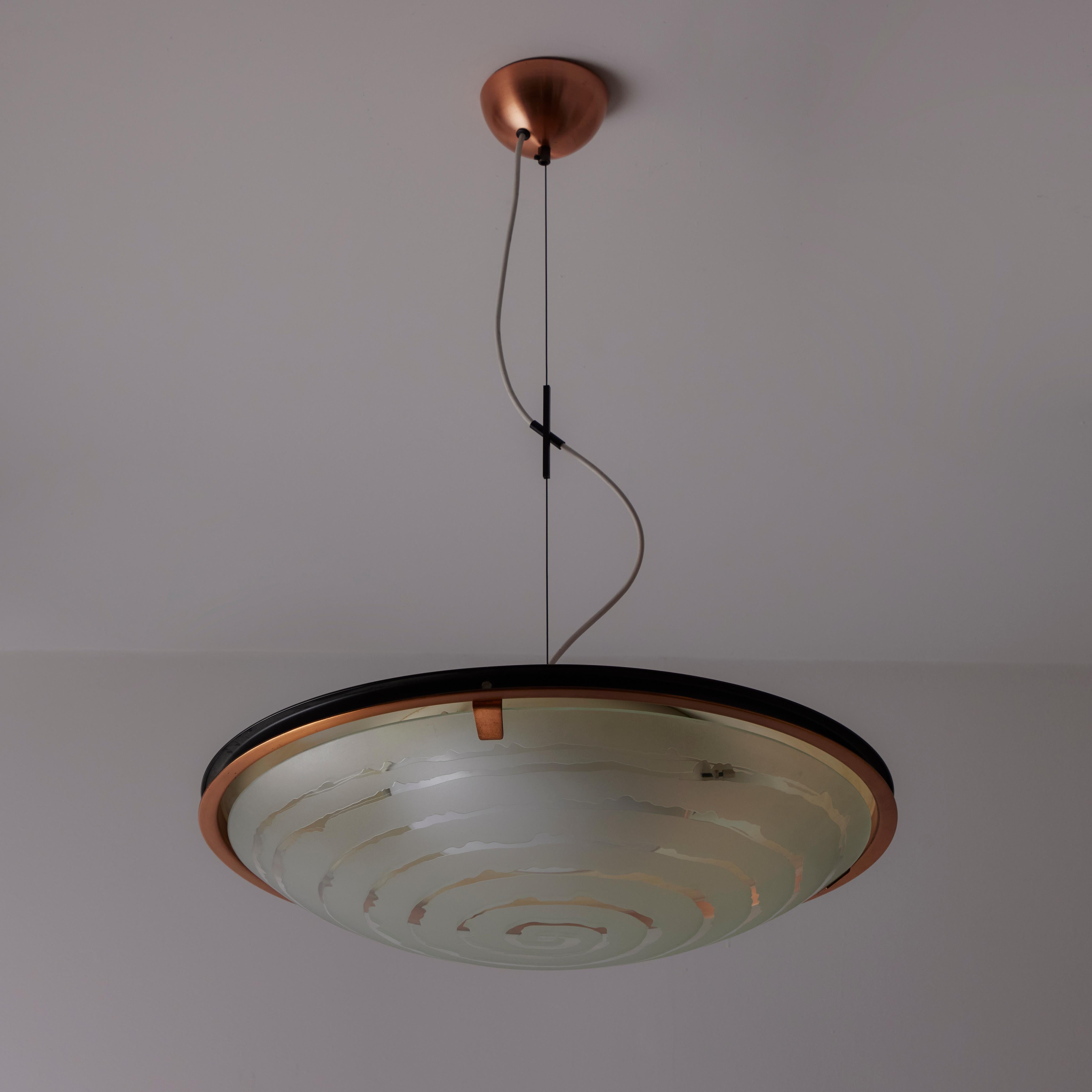 Copper Ceiling Lights by Gaetano Sciolari for Stilnovo For Sale