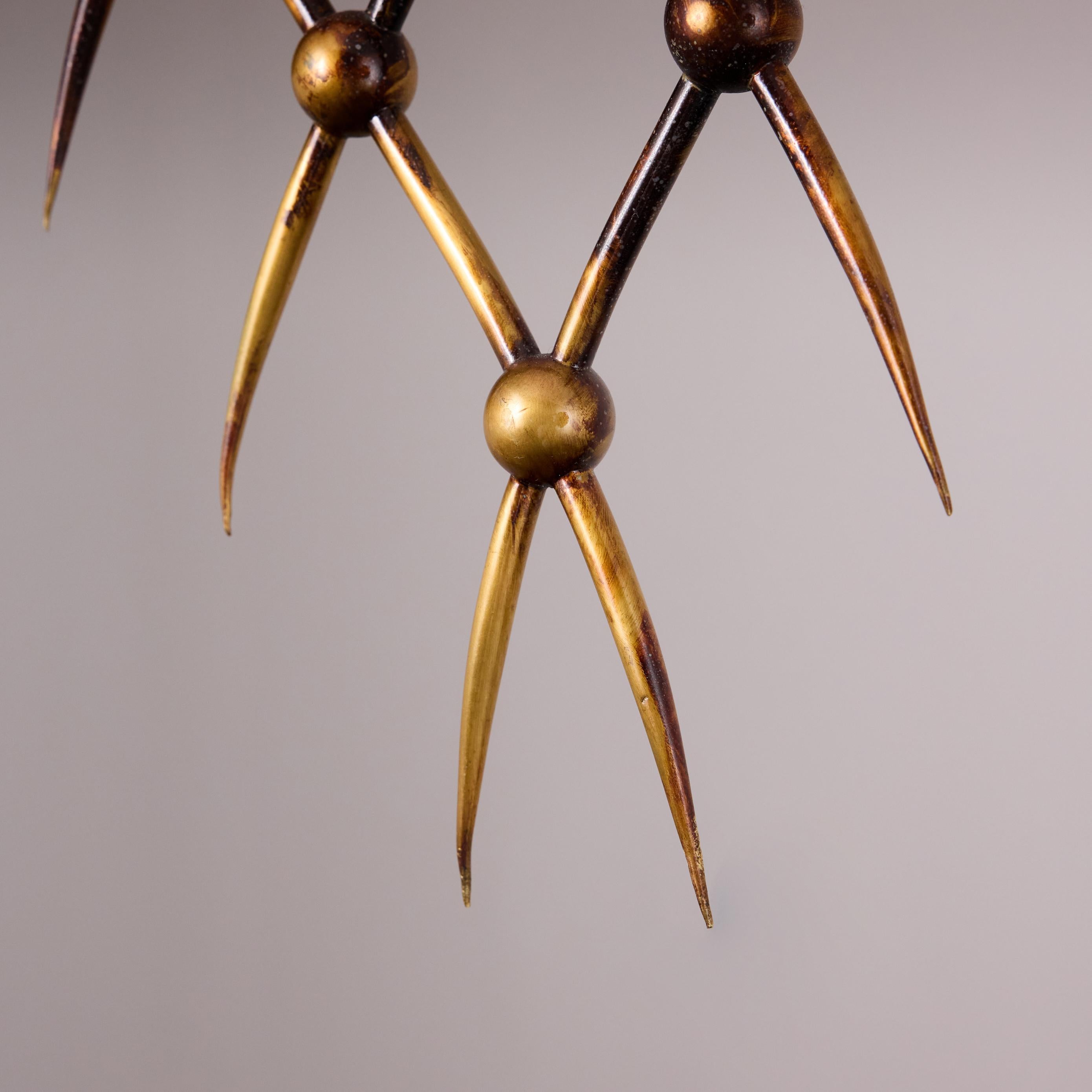 Patinated Ceiling Lights by Guglielmo Ulrich For Sale