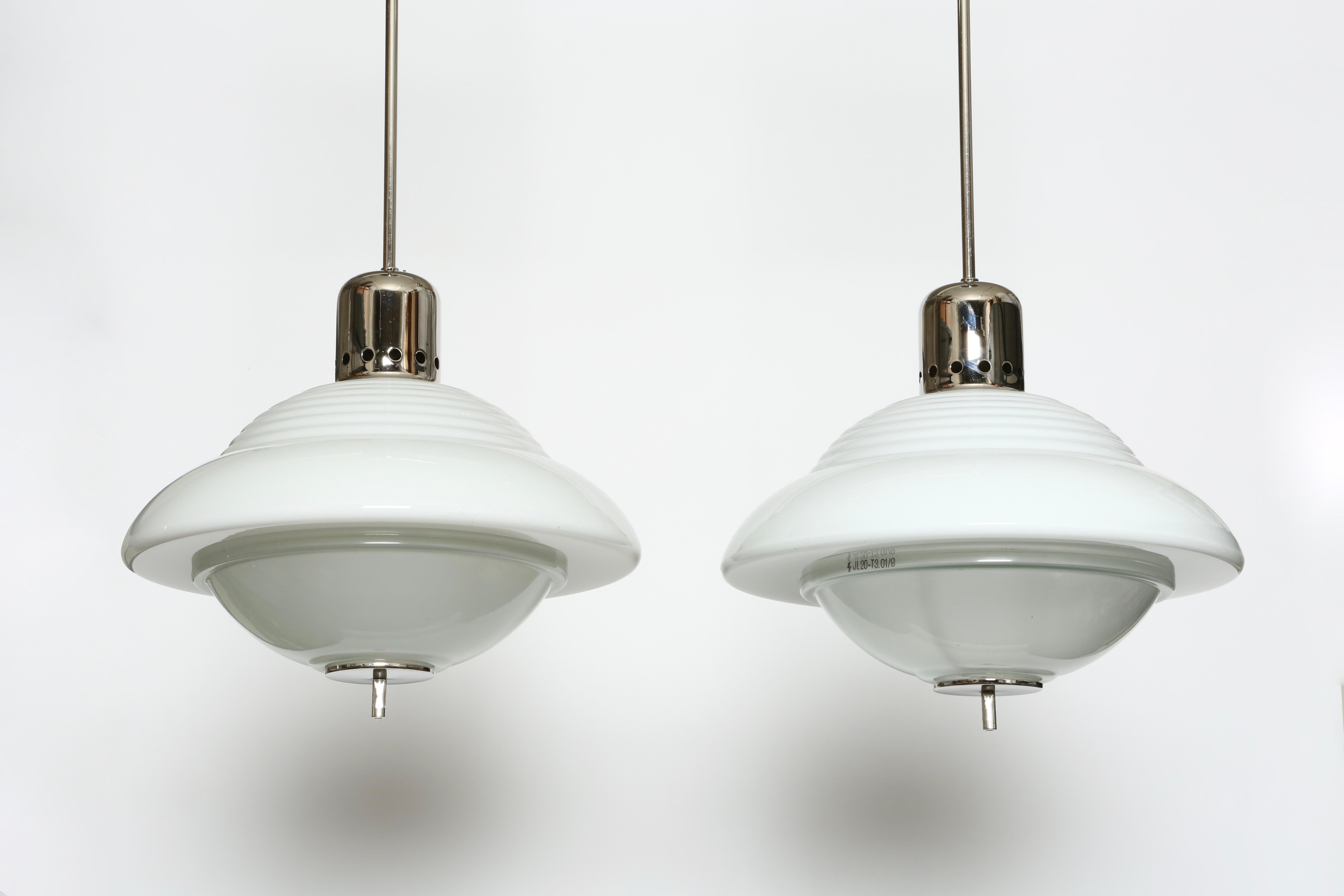 German Ceiling lights by Siemens, a pair For Sale