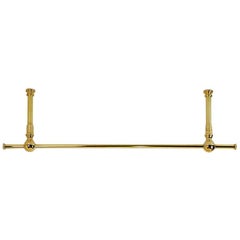 Ceiling Mounted Clothes Rail With Double Fixing Points, Solid Brass
