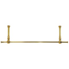 Ceiling Mounted Clothes Rail With Double Fixing Points, Solid Brass
