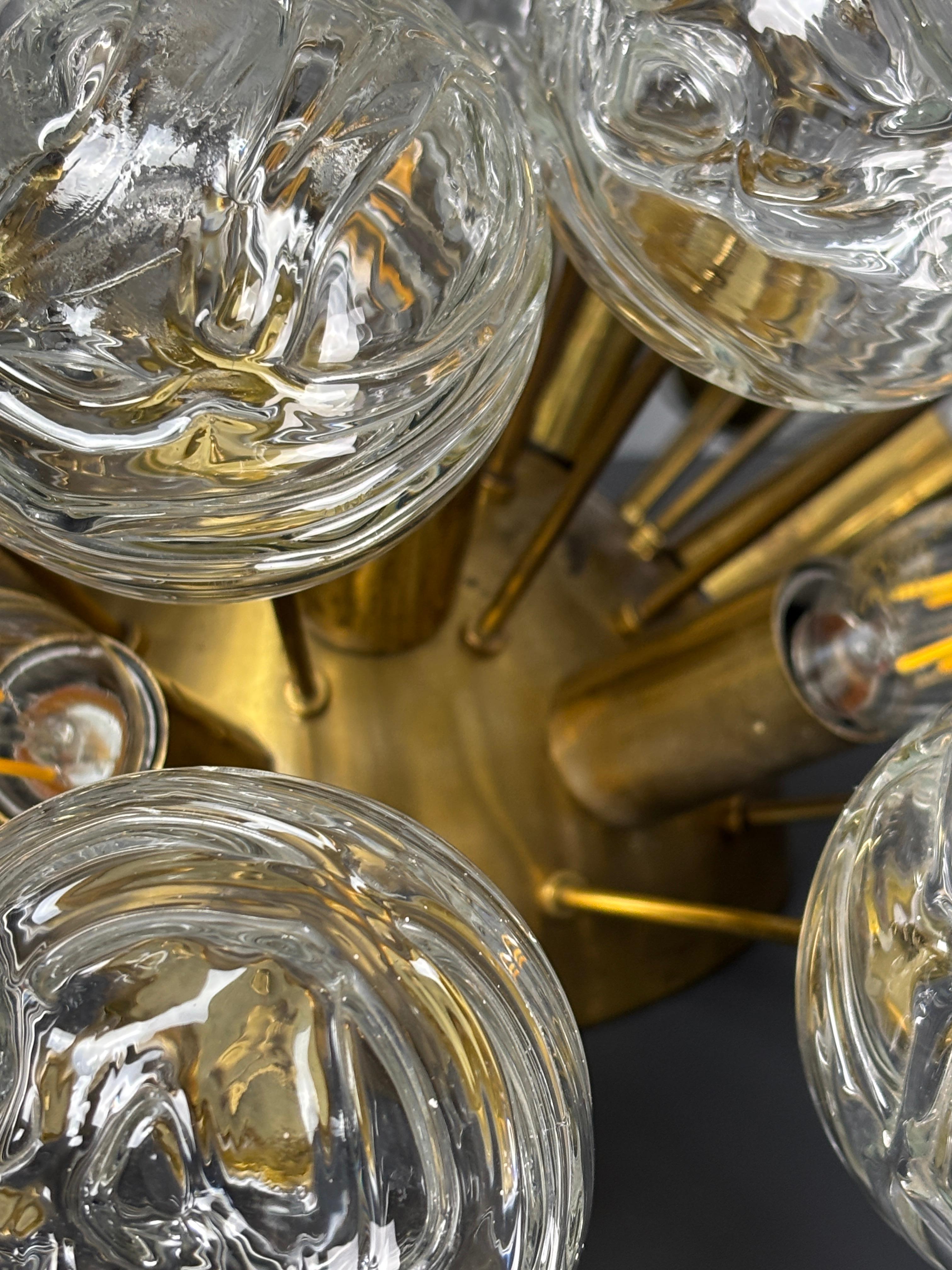 Sputnik-Schneekugel für Decke oder Wand aus Messing und Glas von Doria Leuchten im Angebot 1