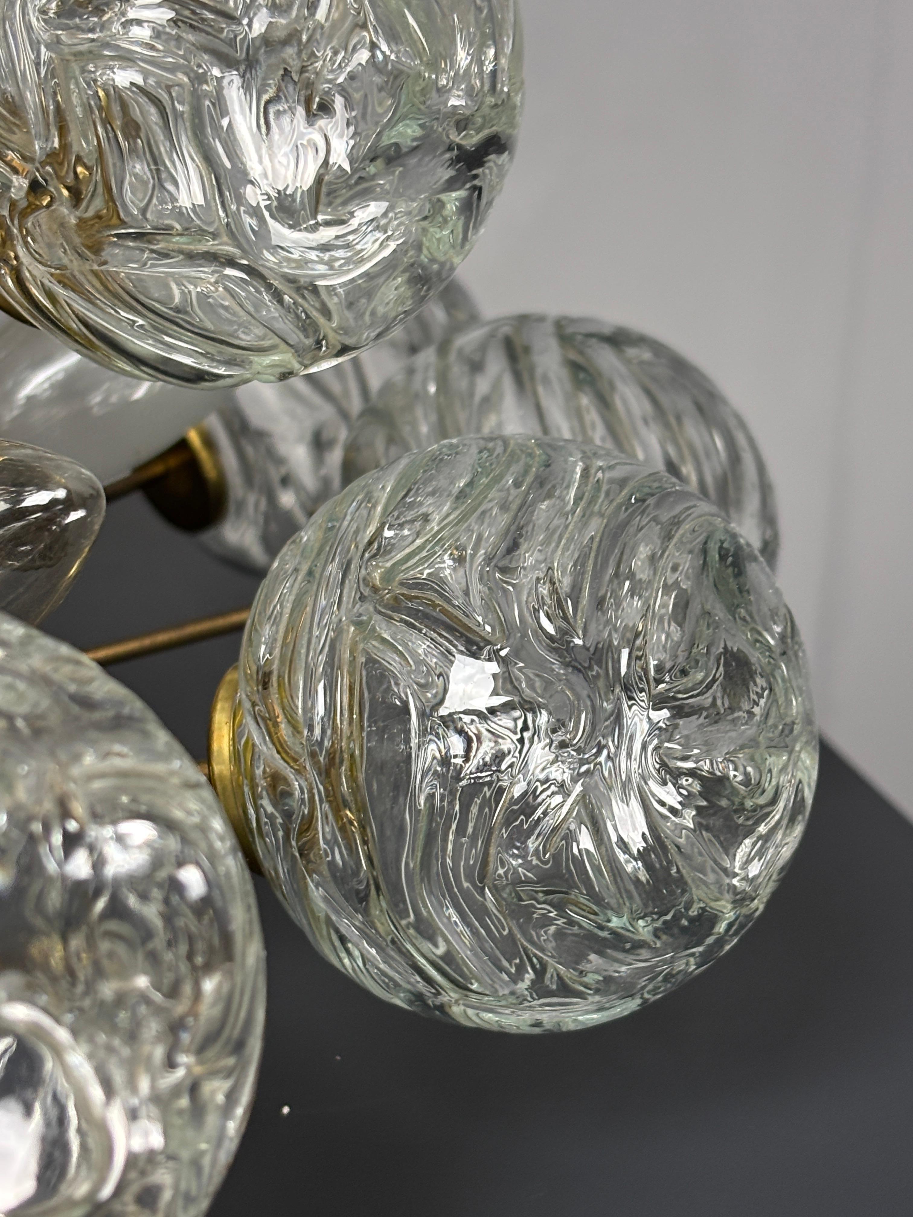 Sputnik-Schneekugel für Decke oder Wand aus Messing und Glas von Doria Leuchten im Angebot 3