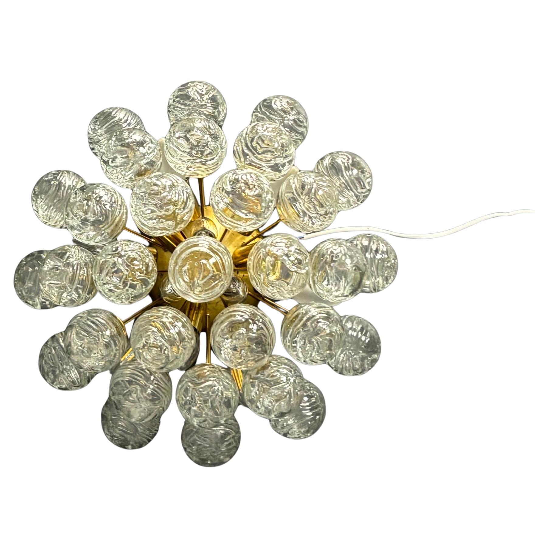 Empotrable sputnik bola de nieve de latón y cristal para techo o pared, de Doria Leuchten