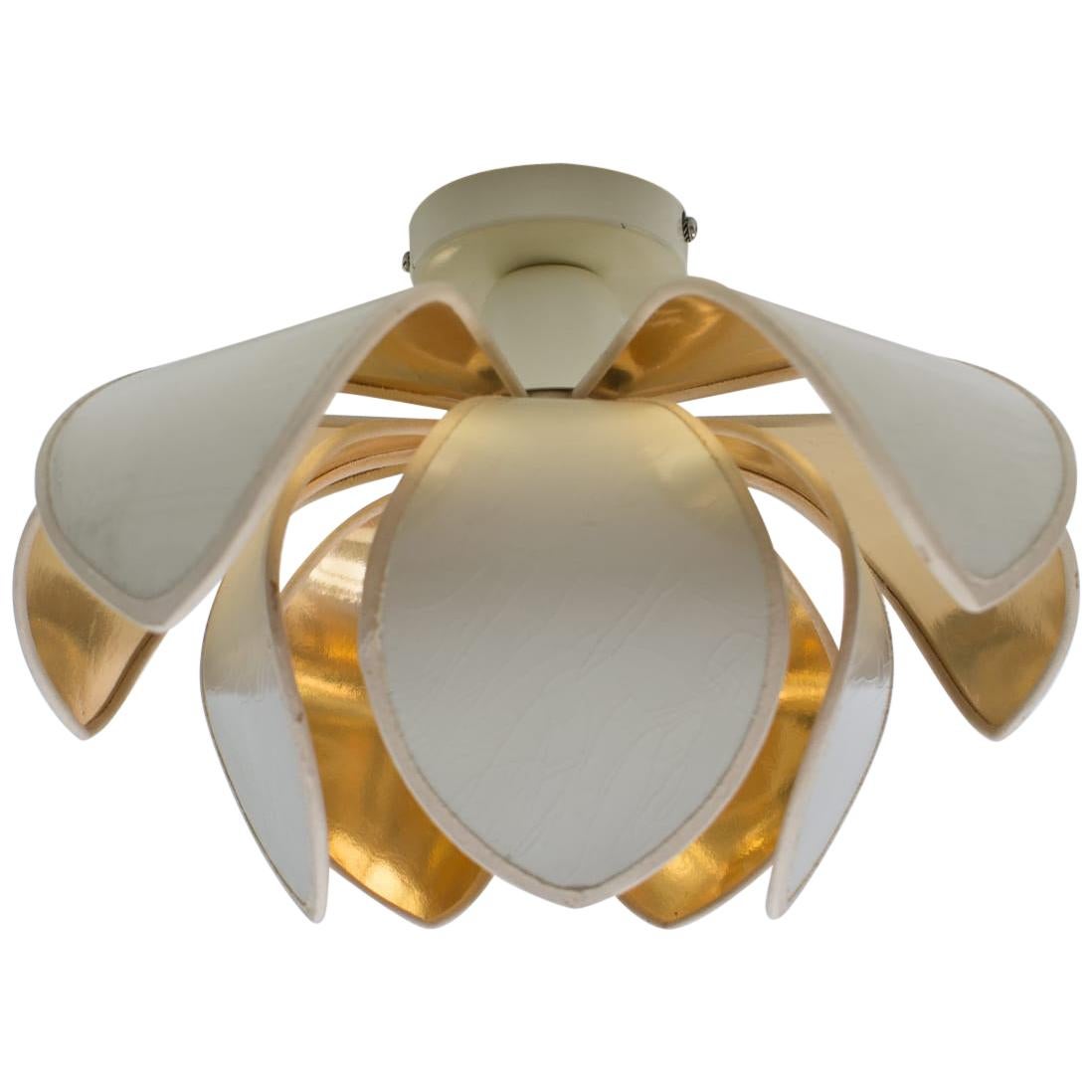 Ceiling or Wall Flower Blossom Lamp by Le Dauphin, Saint Marcellin, France 1970s