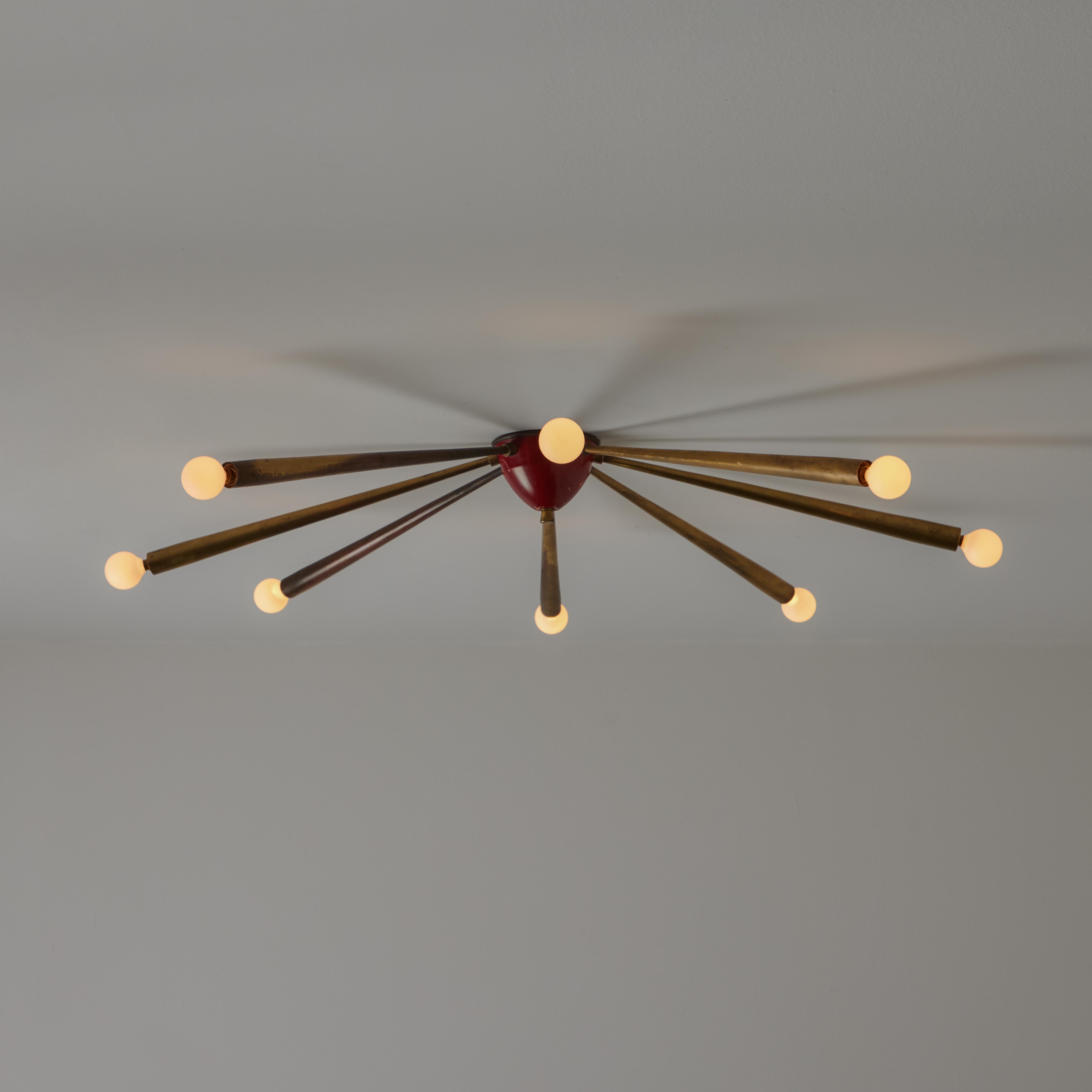 Mid-Century Modern Ceiling or Wall Light Attributed to Oscar Torlasco  For Sale