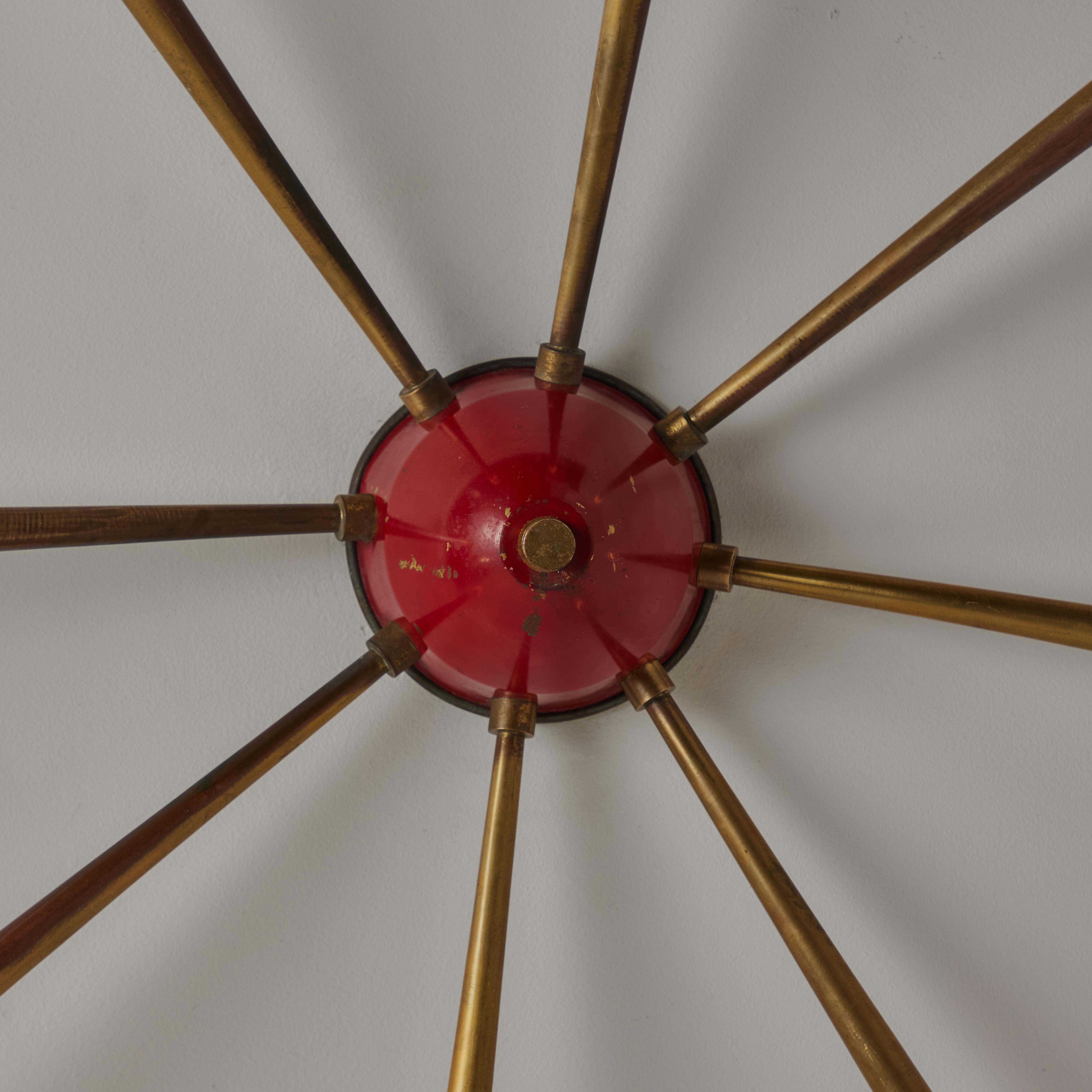 Enameled Ceiling or Wall Light Attributed to Oscar Torlasco  For Sale