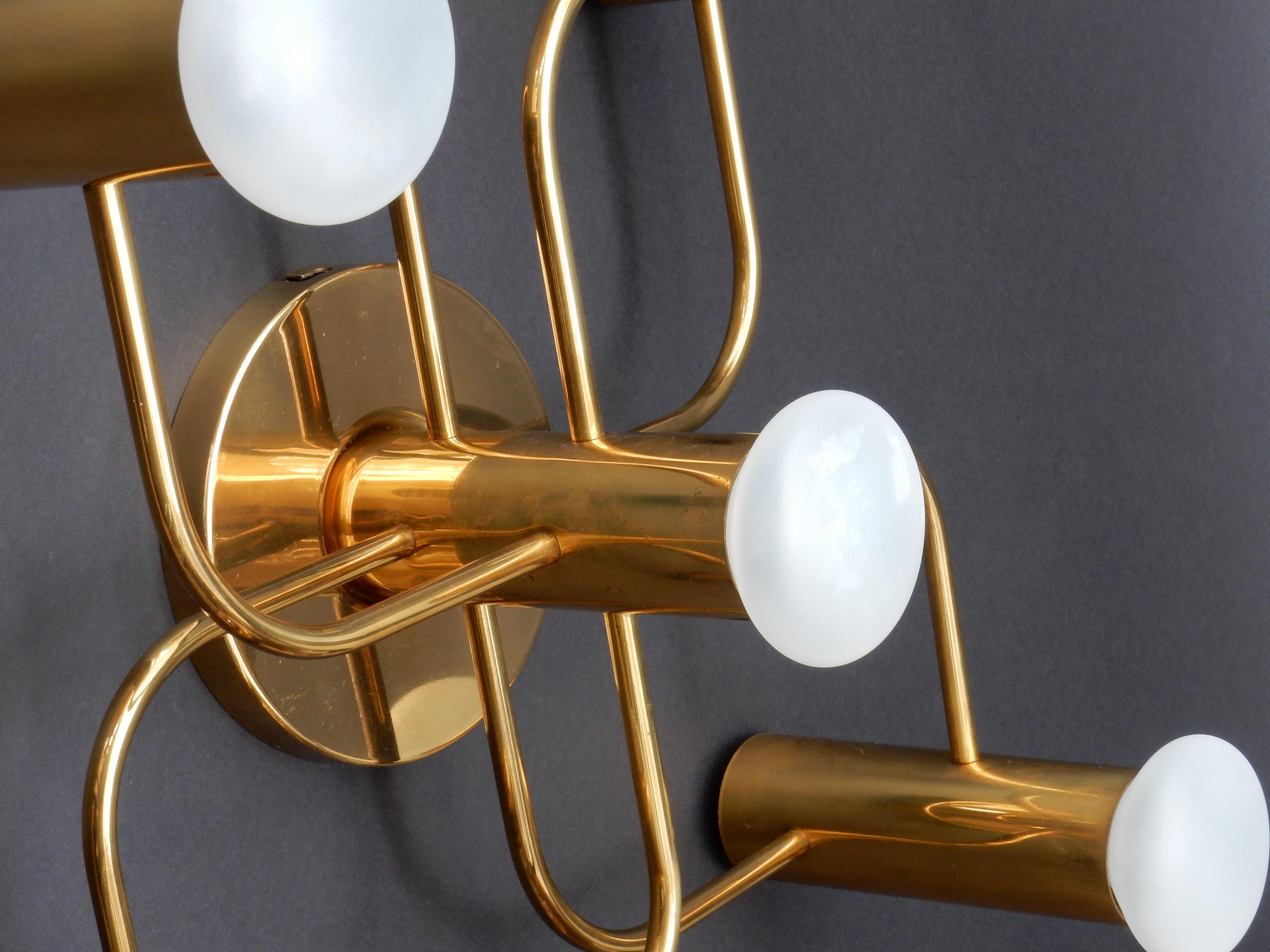 German Ceiling or Wall Light Mount Chandelier by Leola, 1960s