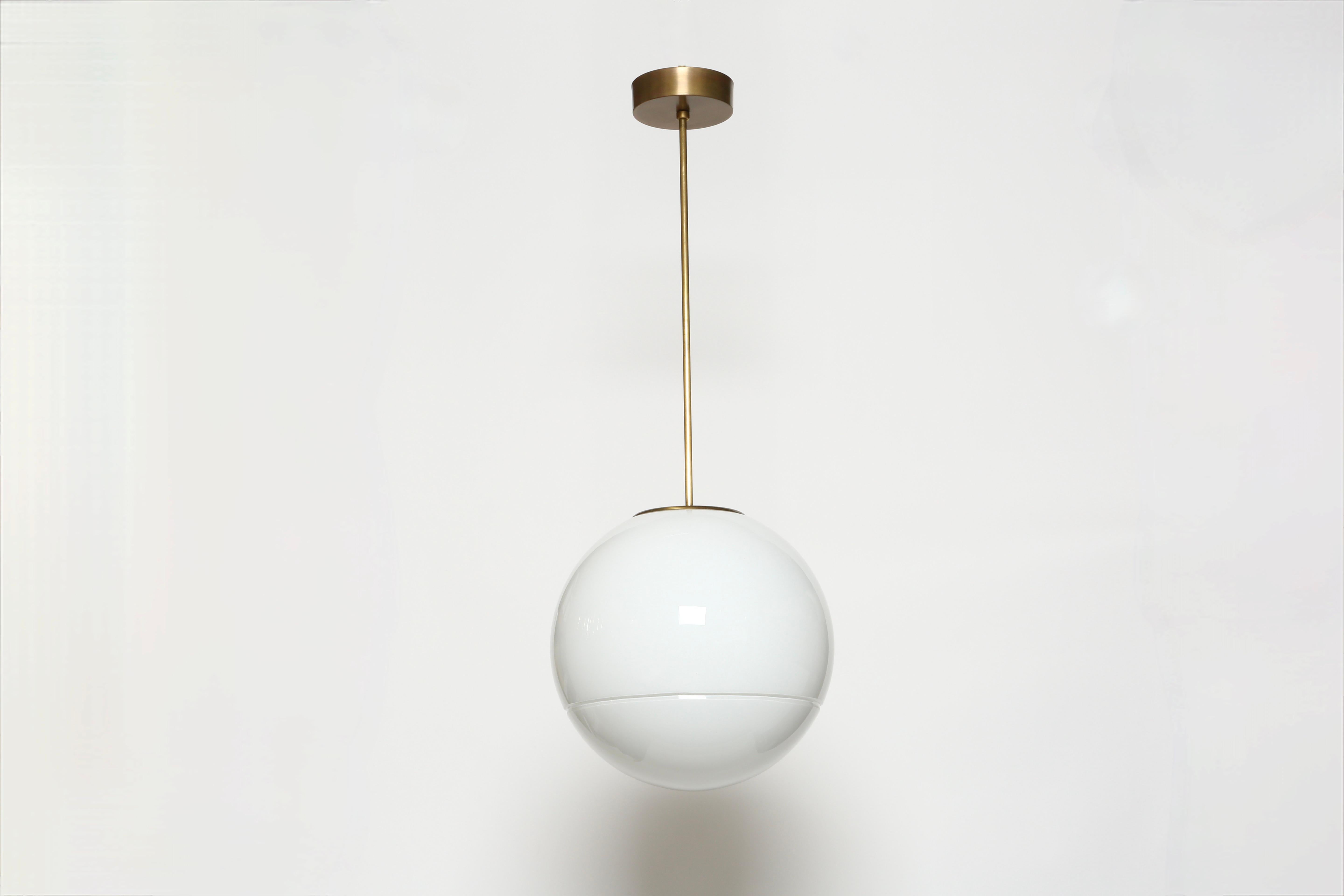 Metal Murano glass ceiling pendant by Roberto Pamio for Leucos, attributed For Sale