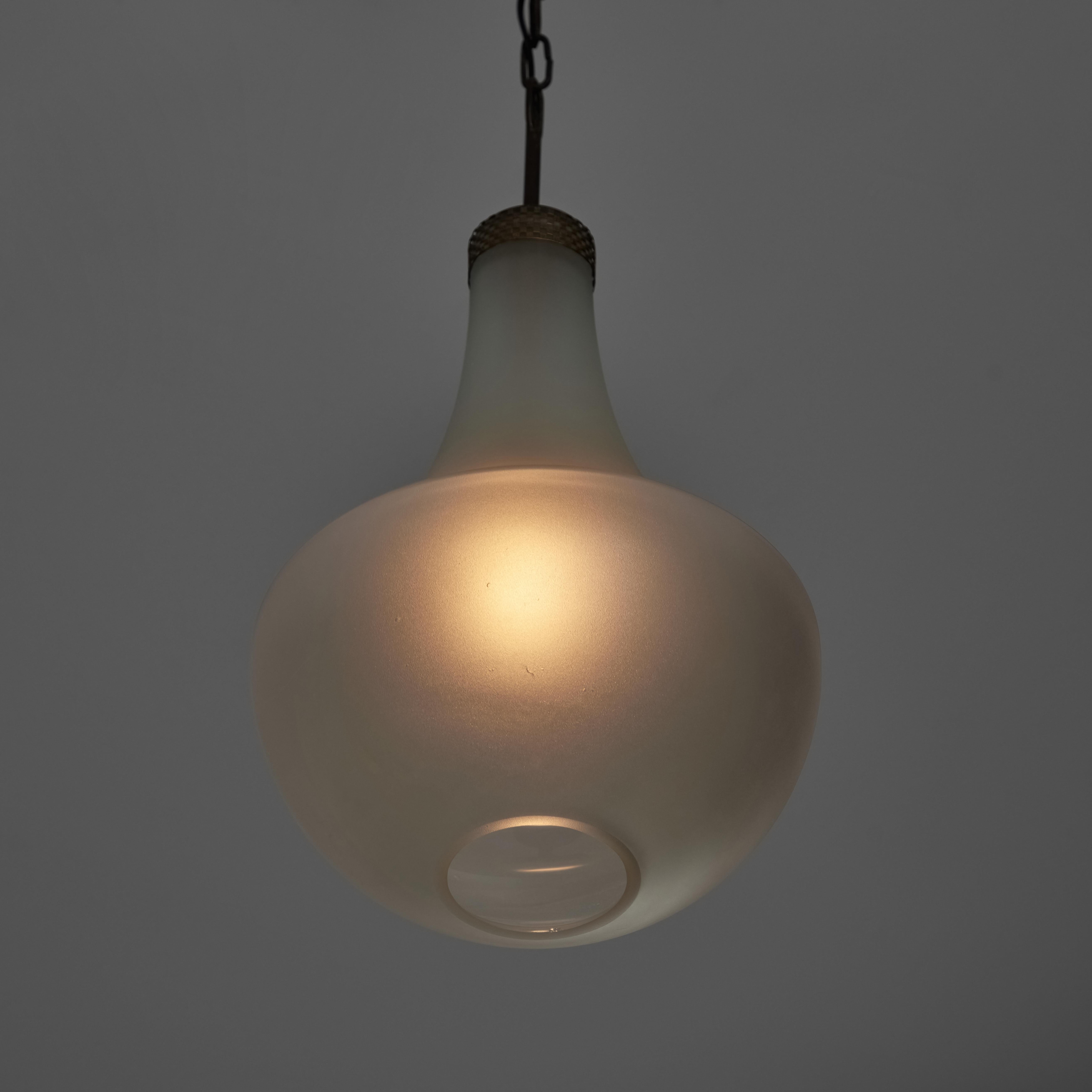 Patinated Ceiling Pendant by Stilnovo