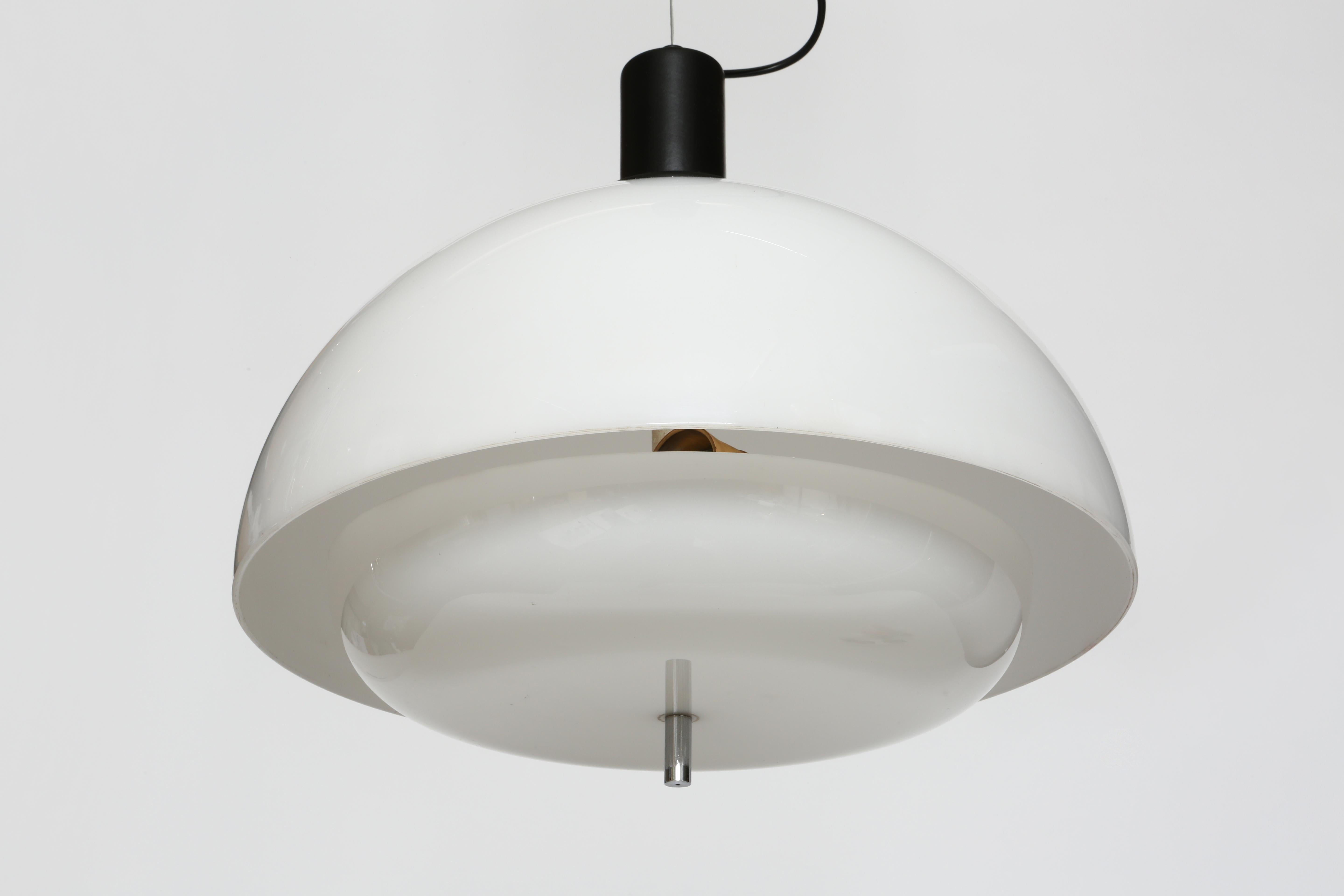 Metallo Pendente a soffitto di Stilux, Italia, circa anni '60 in vendita