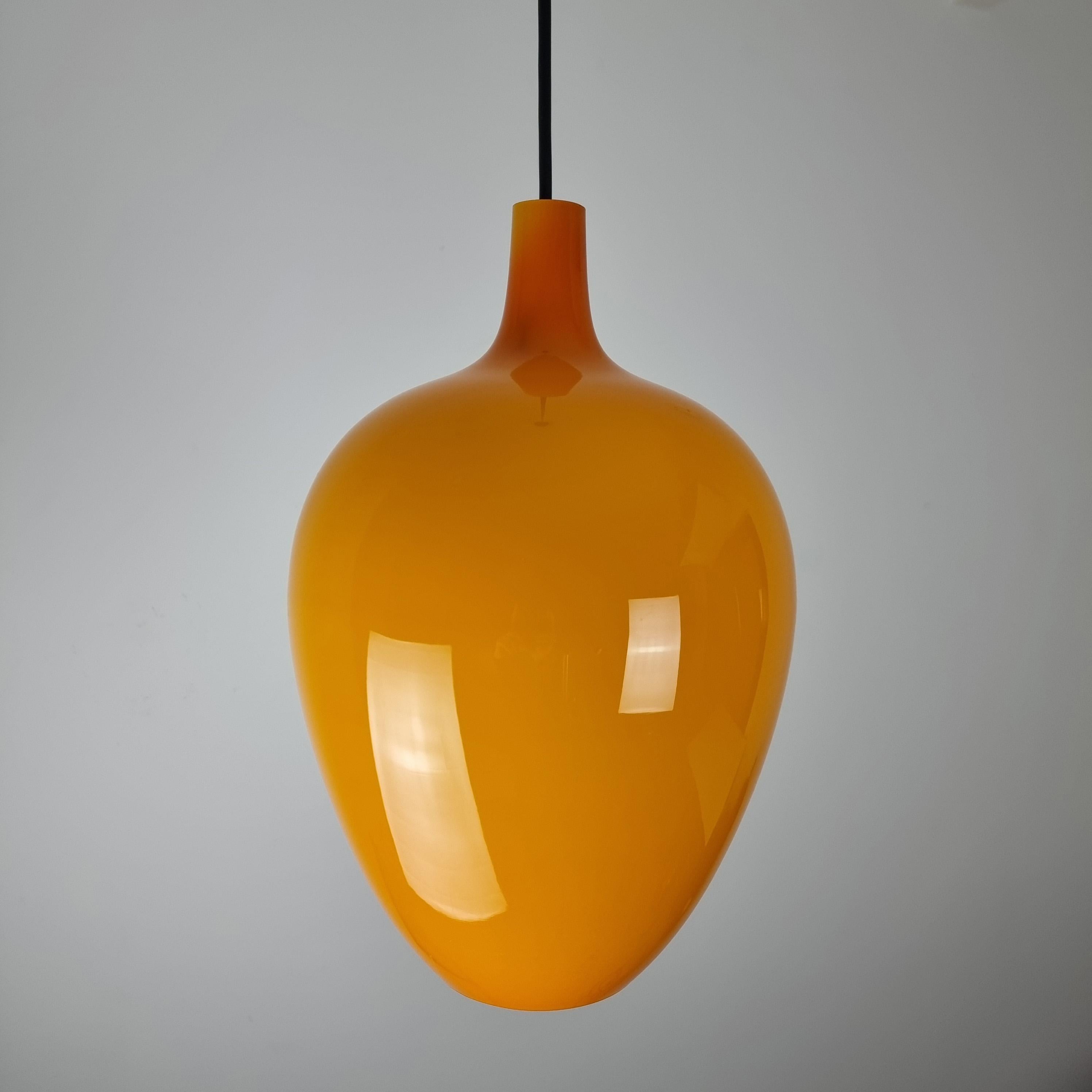 Glass 1960s Jo Hammerborg Pompei Pendant Lamp for Fog & Morup and Holmegaard, Denmark