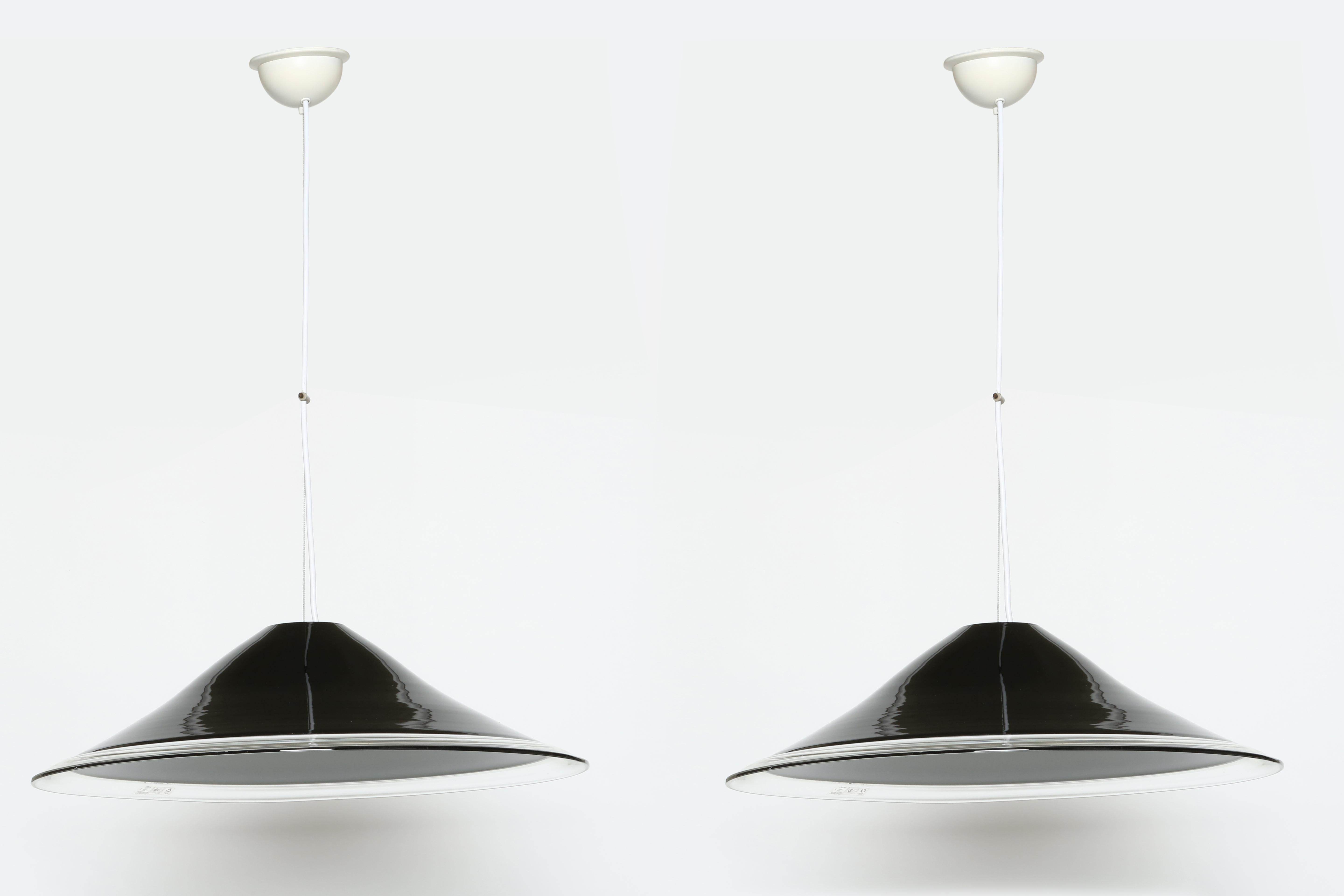 Italian Ceiling Pendant Lights by Renato Toso for Leucos, circa 1960s For Sale
