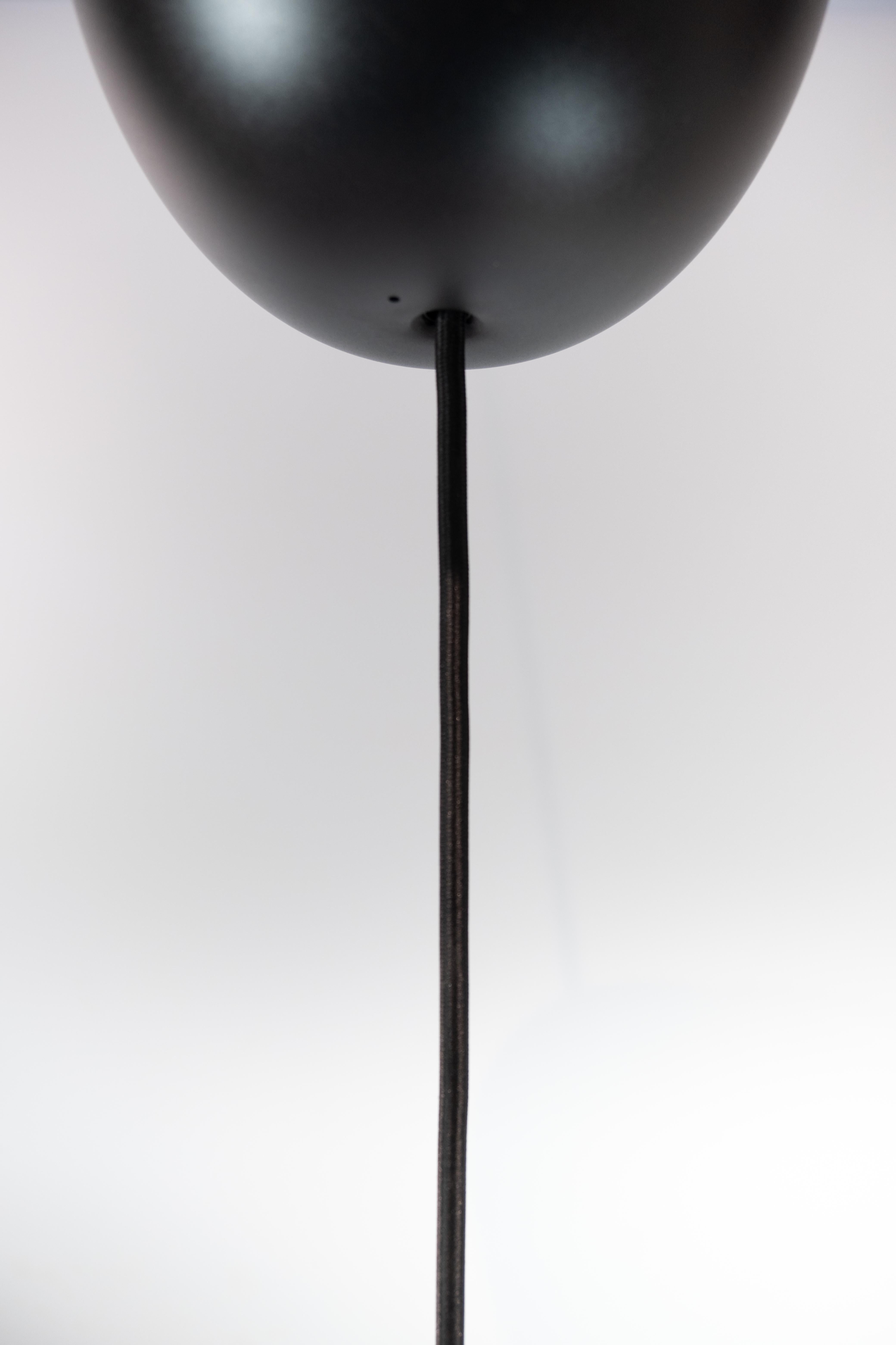Danish Ceiling Pendant, Royal, in Black Metal Designed by Arne Jacobsen