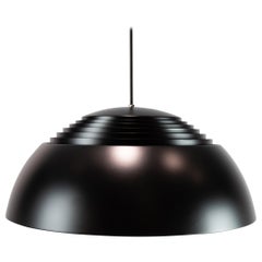 Ceiling Pendant, Royal, in Black Metal Designed by Arne Jacobsen