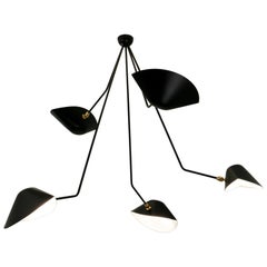 Ceiling Pendant Spider Lamp with Five Broken Arms by Les Editions, Serge Mouille