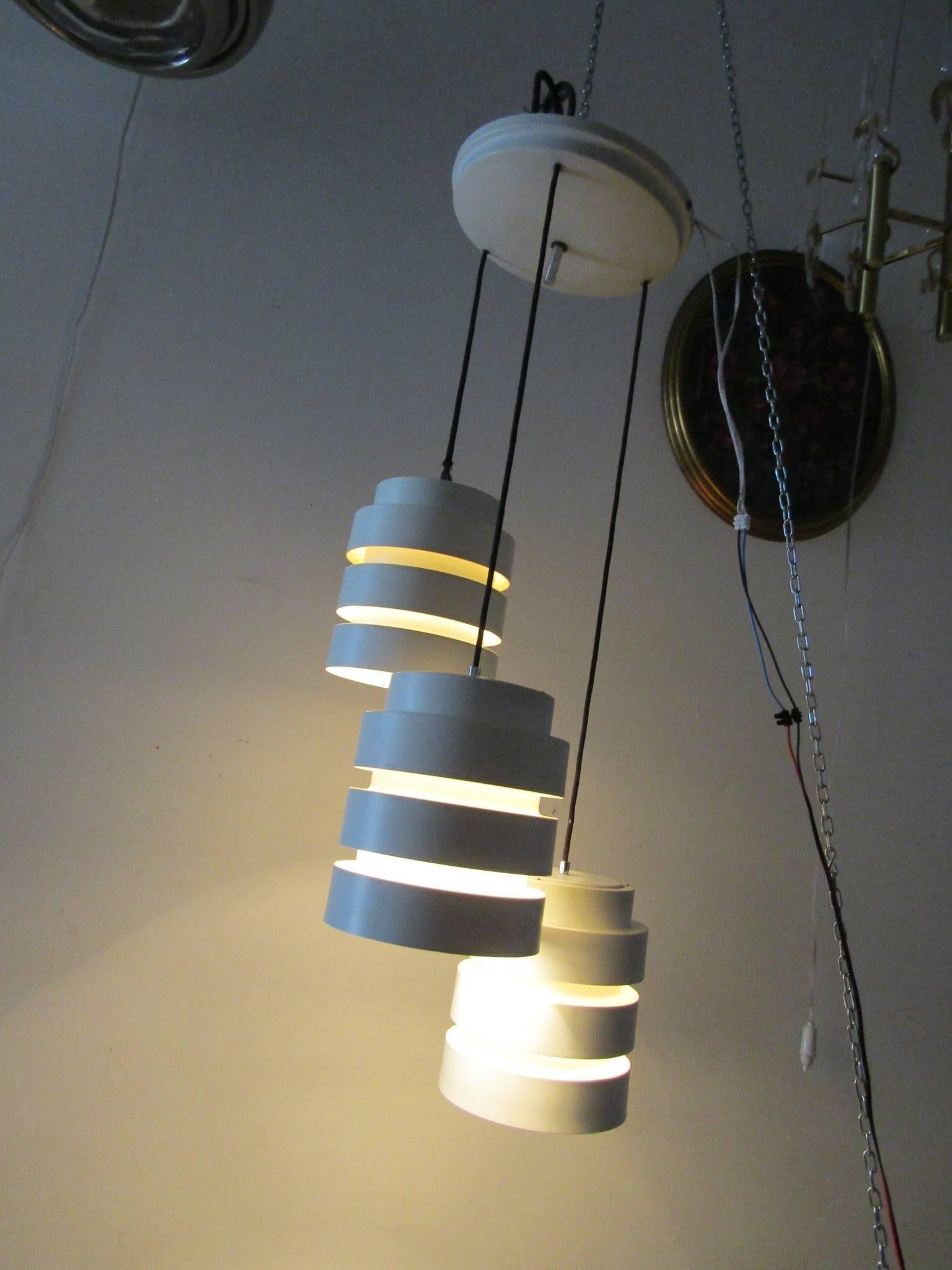 midcentury Ceiling Pendant with Three Lights, Italy, 1970 7