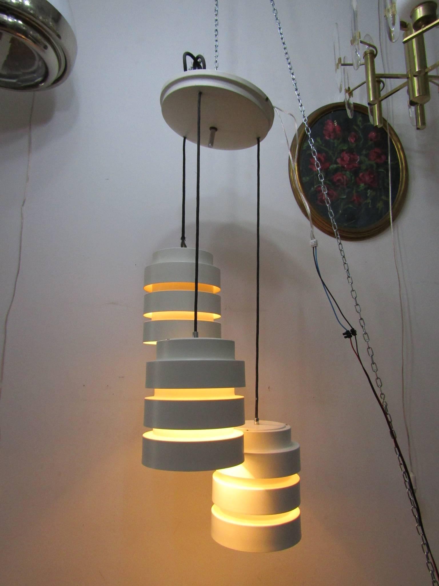 midcentury Ceiling Pendant with Three Lights, Italy, 1970 8