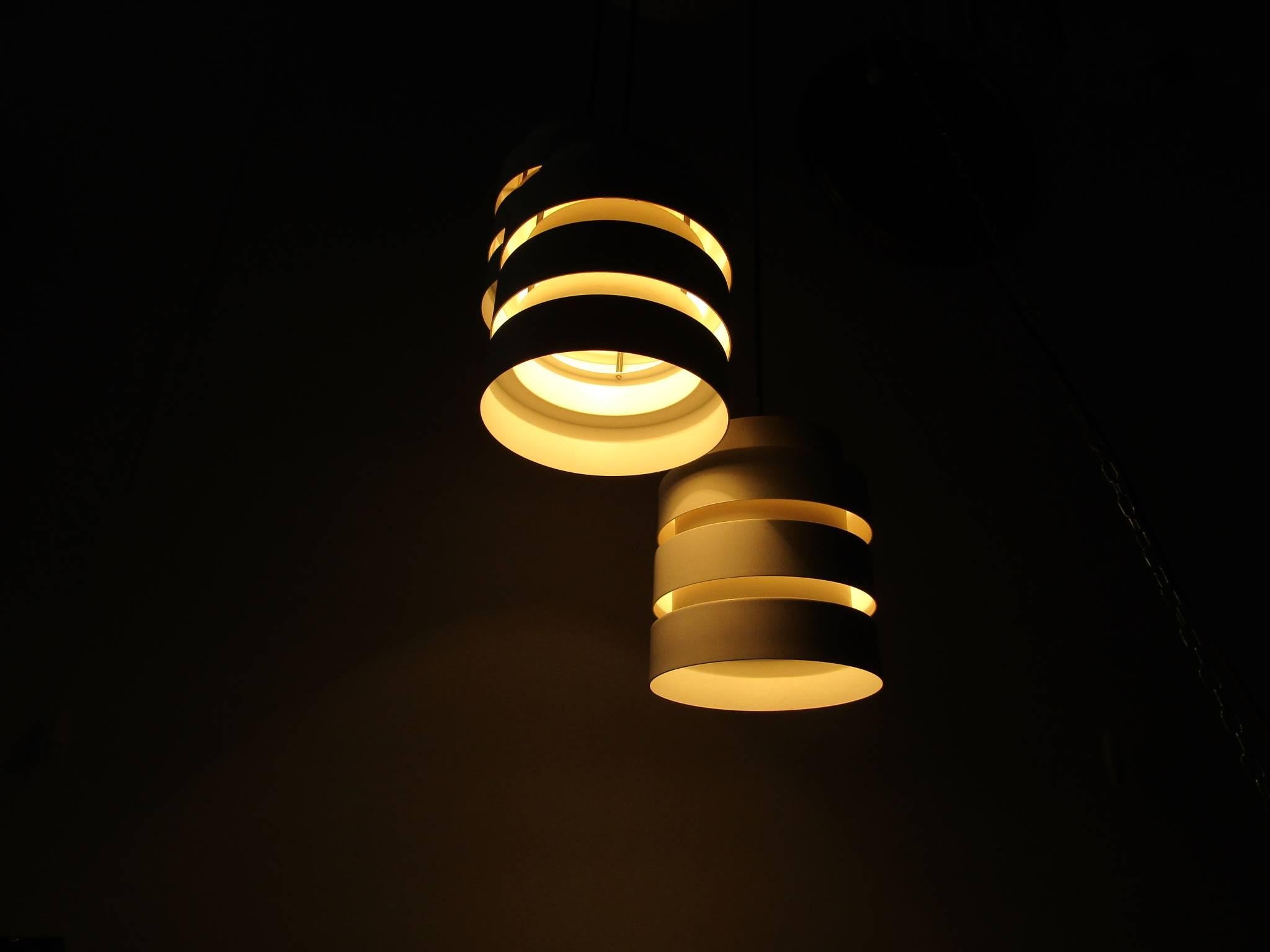 Metal midcentury Ceiling Pendant with Three Lights, Italy, 1970
