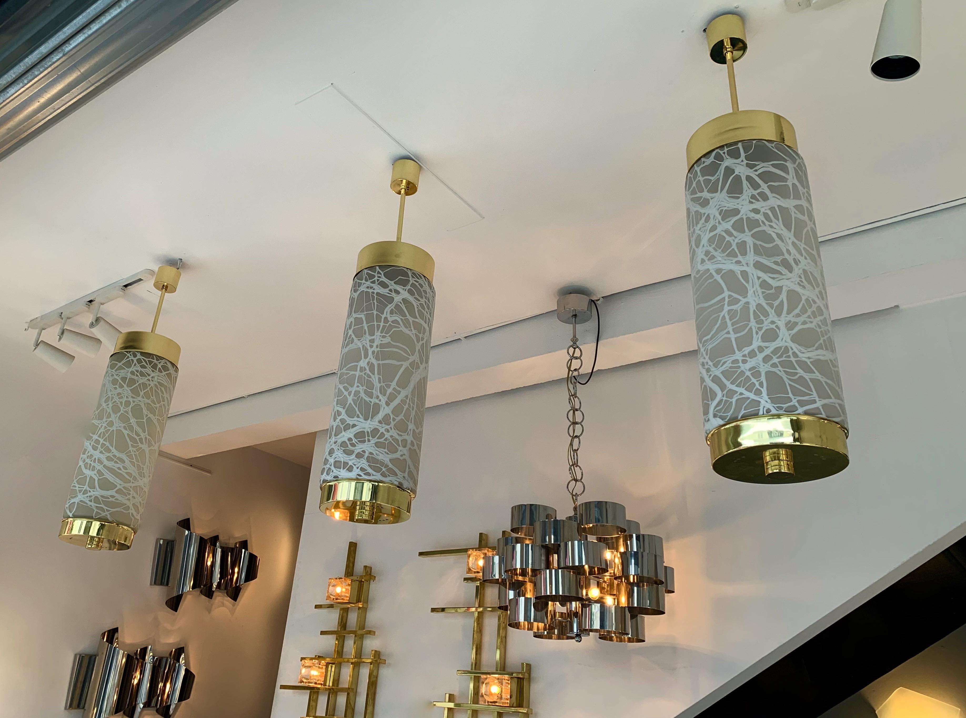 Limited edition of 4 large ceiling pendants lights lanterns or chandelier, model 