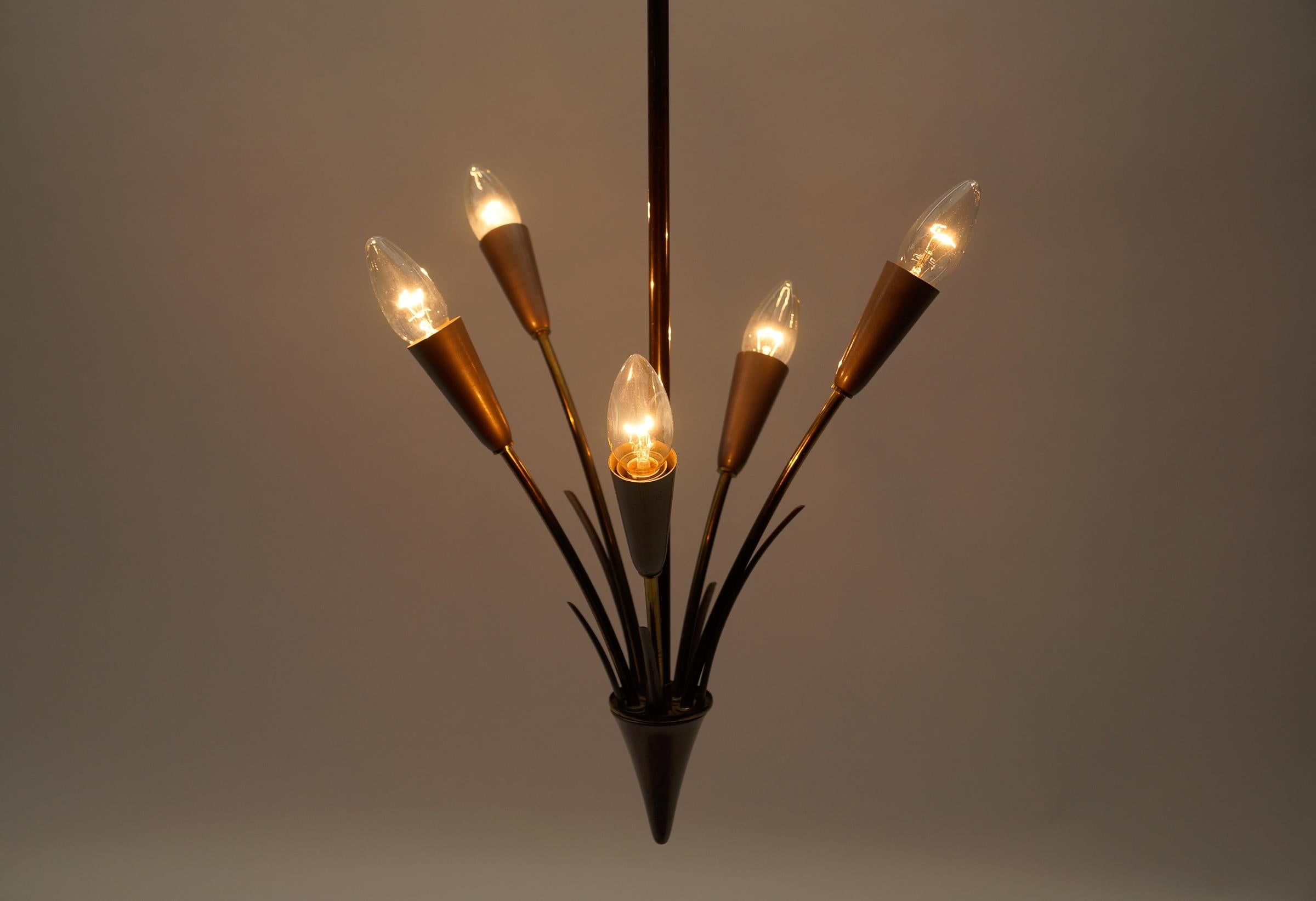 Mid-20th Century Ceiling Sputnik Lamp in the Manner of Arteluce, Italy, 1950s For Sale