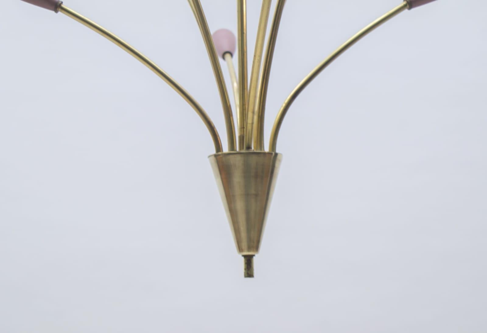 Ceiling Sputnik Lamp in the Manner of Arteluce, Italy, 1950s 1