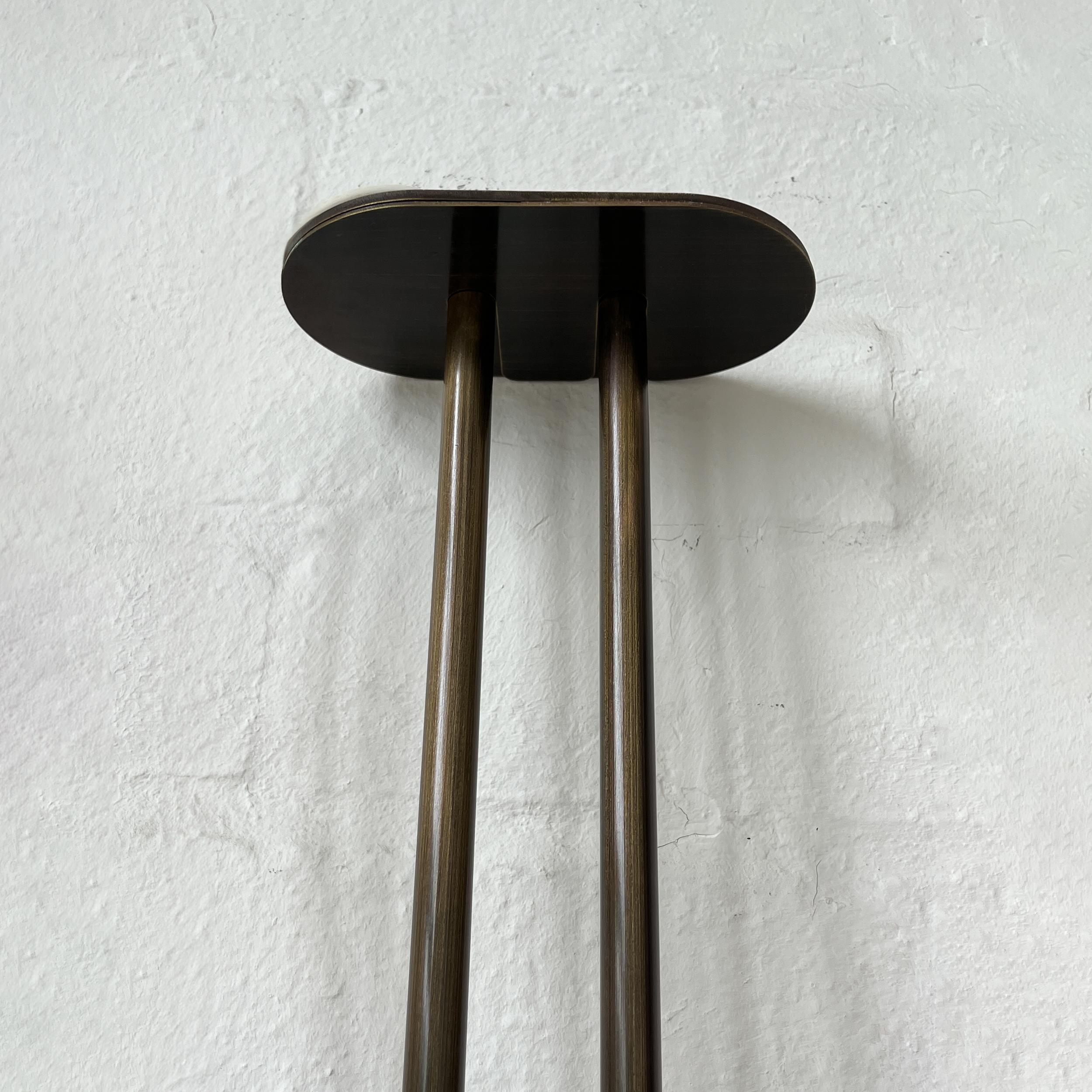 Miroir lumineux suspendu au plafond, cadre patine bronze, 2 bras, Vintage N.4 en vente 4