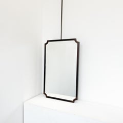 Mid-century Ceiling Suspended Mirror with Bronze Patina Full Frame, Vintage N.8