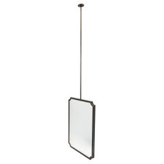 Ceiling Suspended Vintage N.8 Mirror with Bronze Patina Full Frame