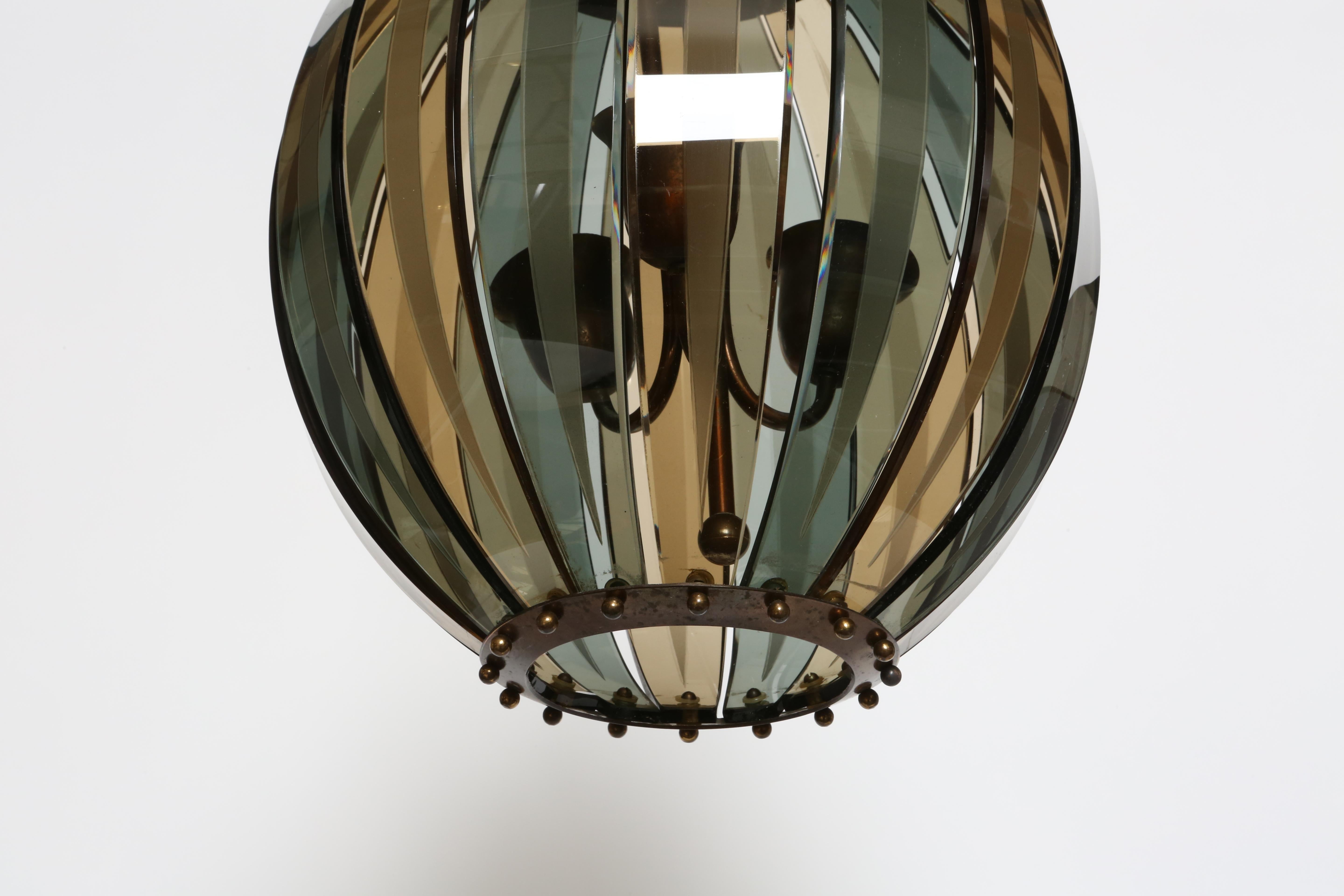 Metal Ceiling Suspension Light by Stilnovo, attributed For Sale