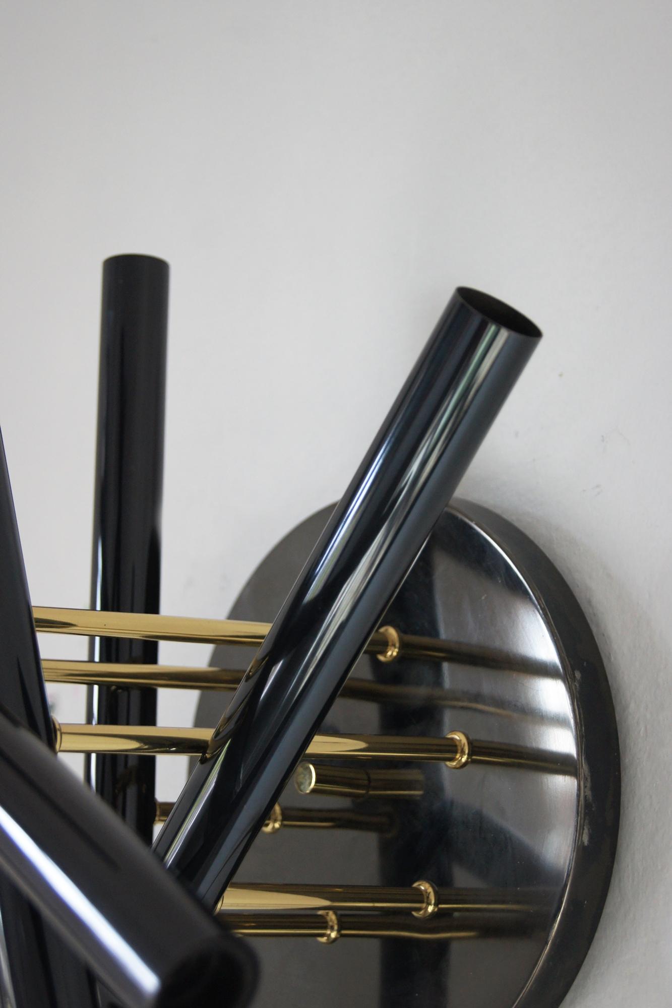 Metallo Applique da soffitto di Gaetano Sciolari per Boulanger 1970 in vendita