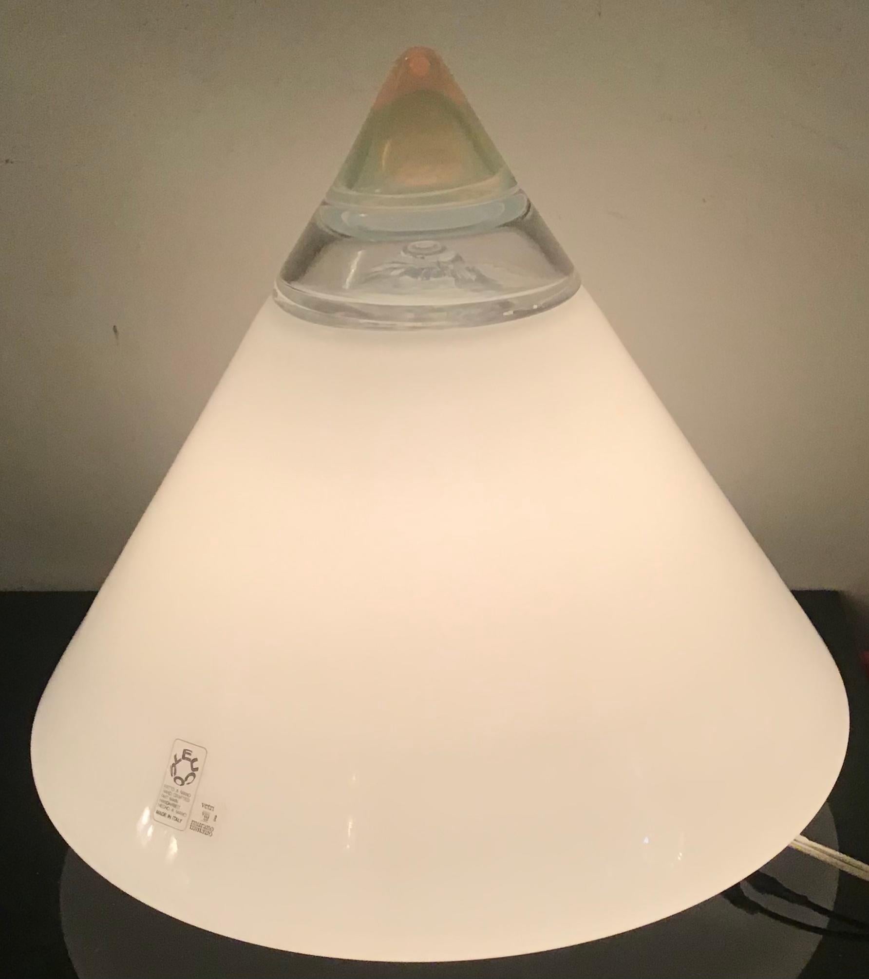 Ceilling Light/Table Lamp Murano Glass Leucos 1960 Italy For Sale 4
