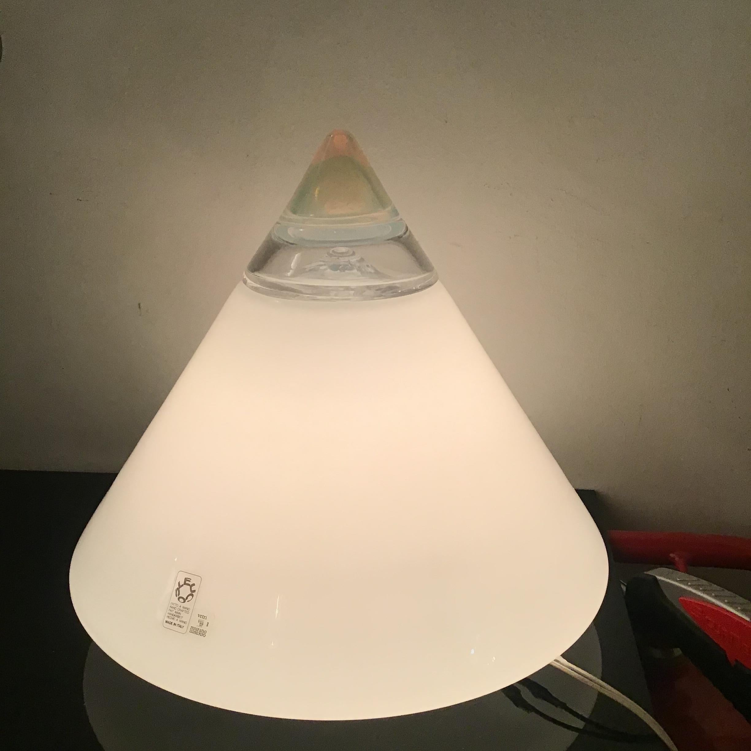 Ceilling Light/Table Lamp Murano Glass Leucos 1960 Italy For Sale 6