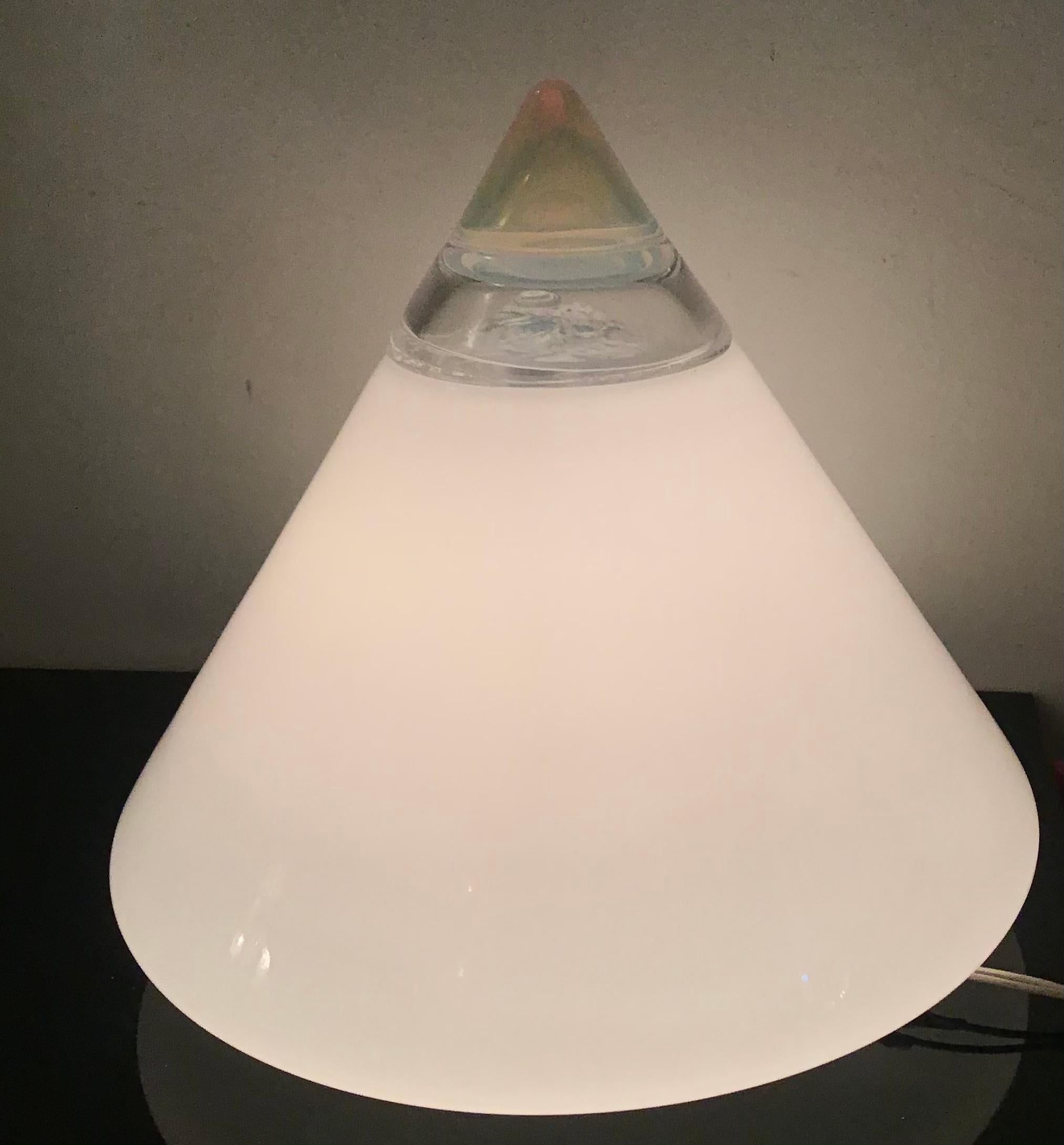 Italian Ceilling Light/Table Lamp Murano Glass Leucos 1960 Italy For Sale