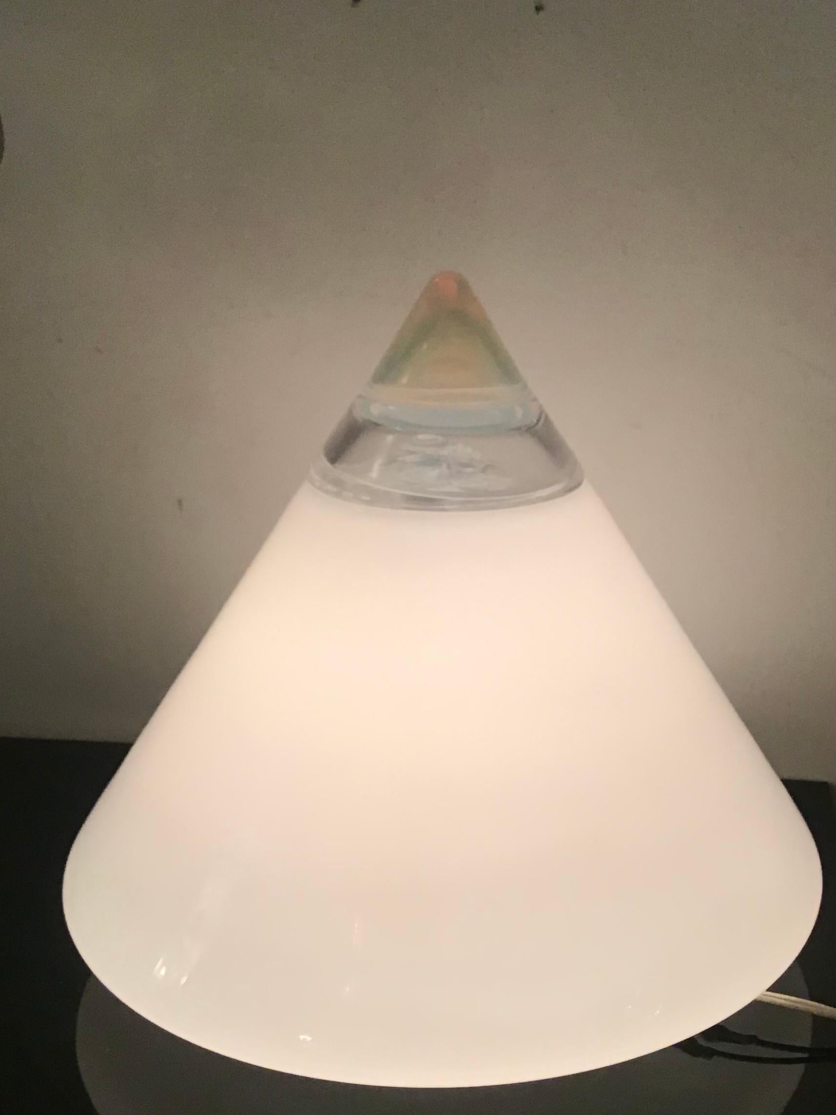 Ceilling Light/Table Lamp Murano Glass Leucos 1960 Italy In Excellent Condition For Sale In Milano, IT
