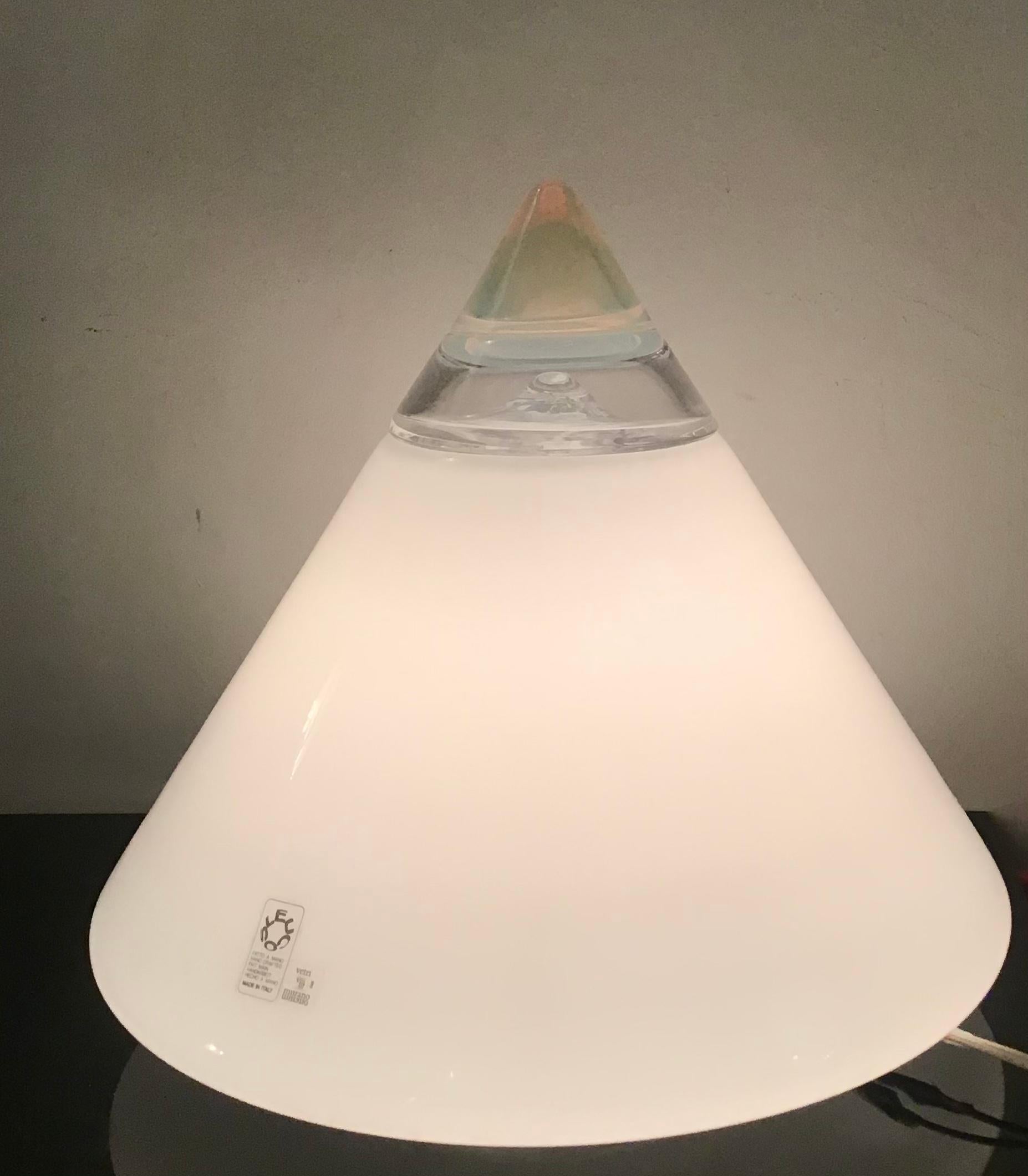 Ceilling Light/Table Lamp Murano Glass Leucos 1960 Italy For Sale 1