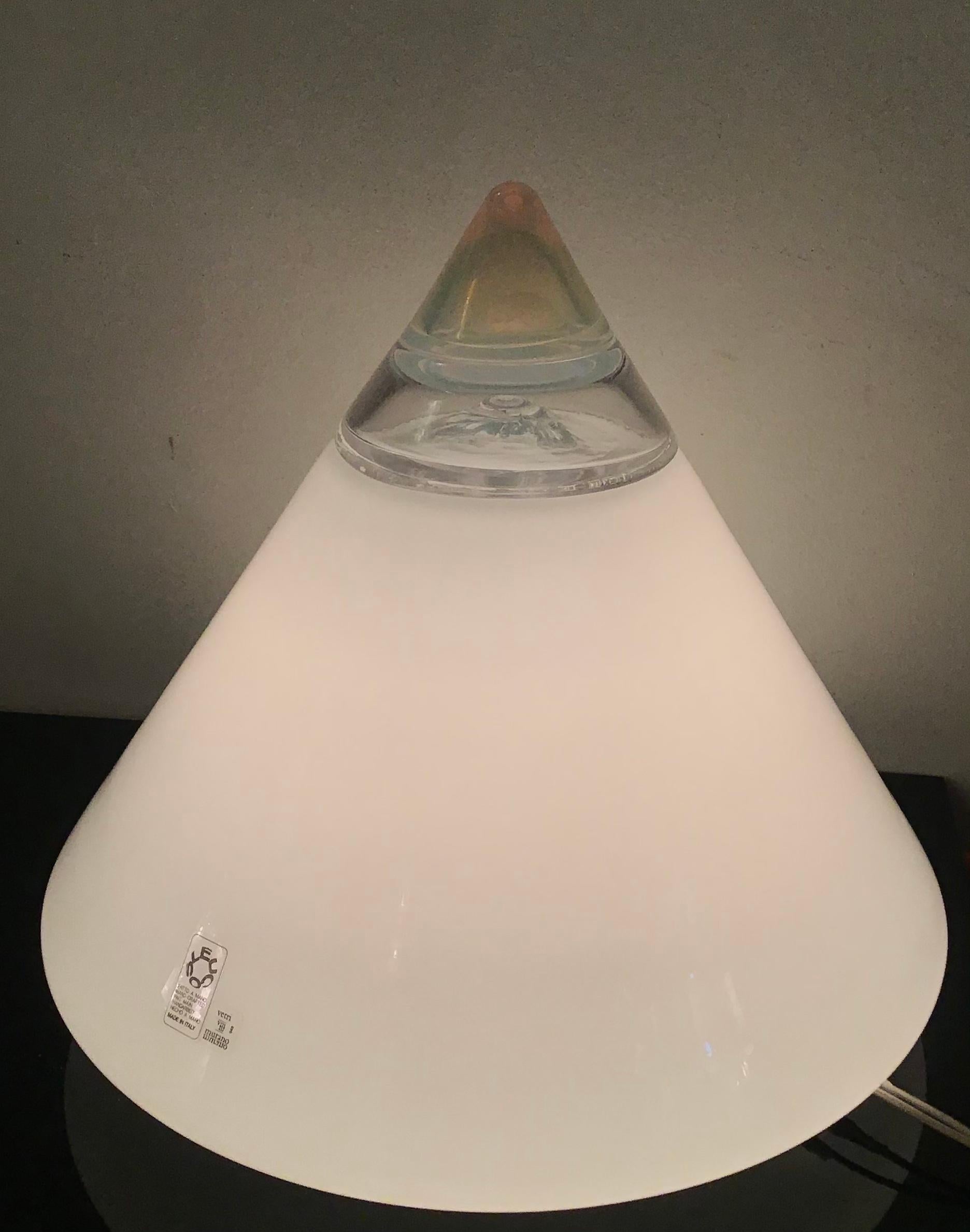 Ceilling Light/Table Lamp Murano Glass Leucos 1960 Italy For Sale 3